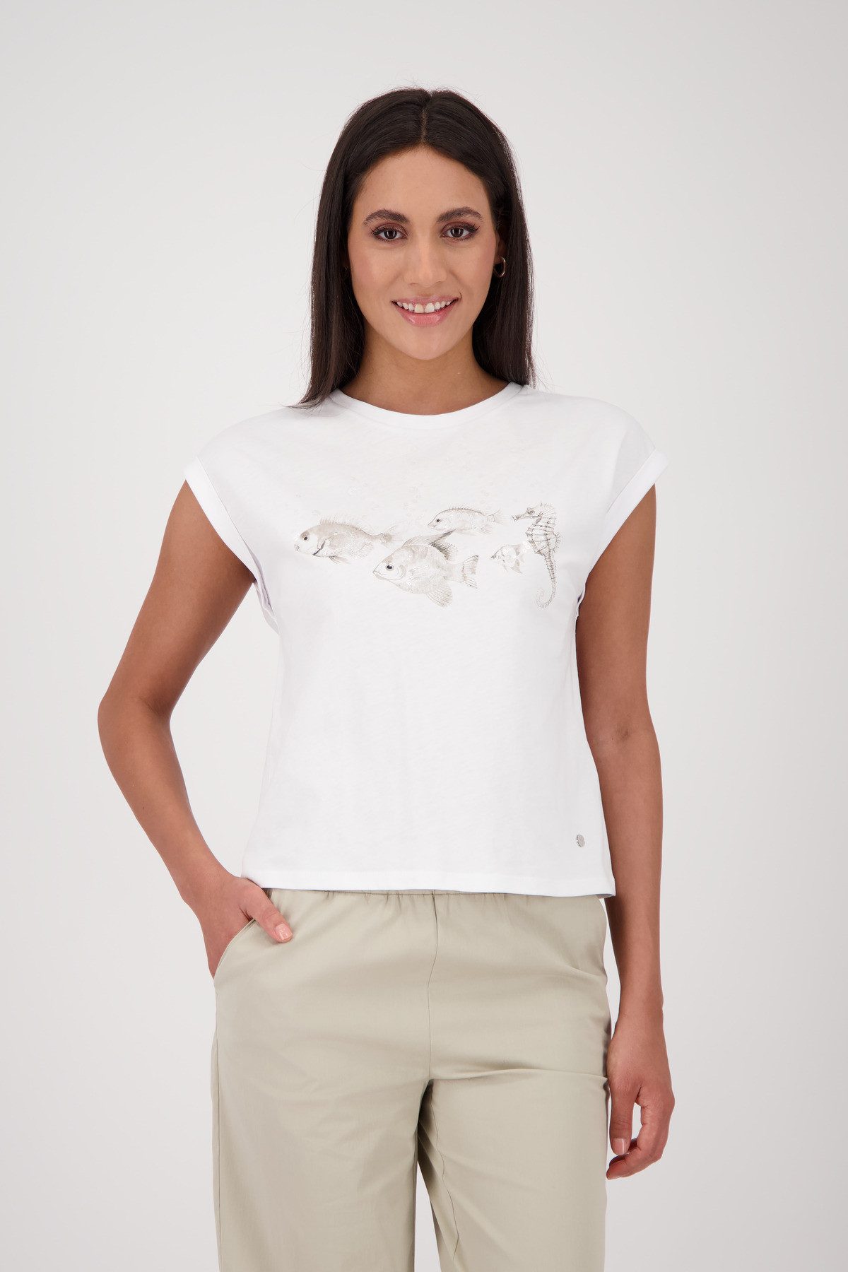 Monari T-Shirt Shirt Fische + Pailetten günstig online kaufen