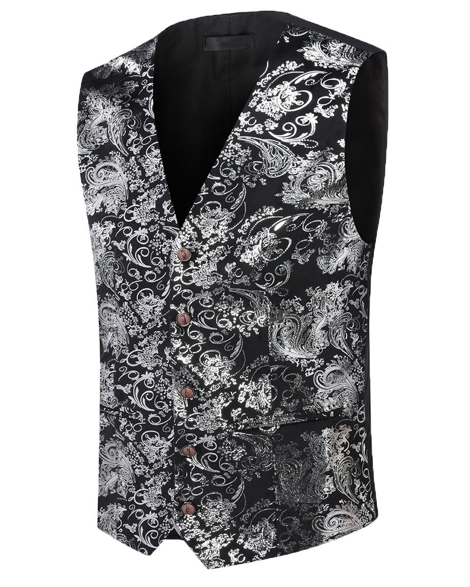 Allthemen Anzugweste Elegante Jacquard Anzugweste für Hochzeit und Party günstig online kaufen