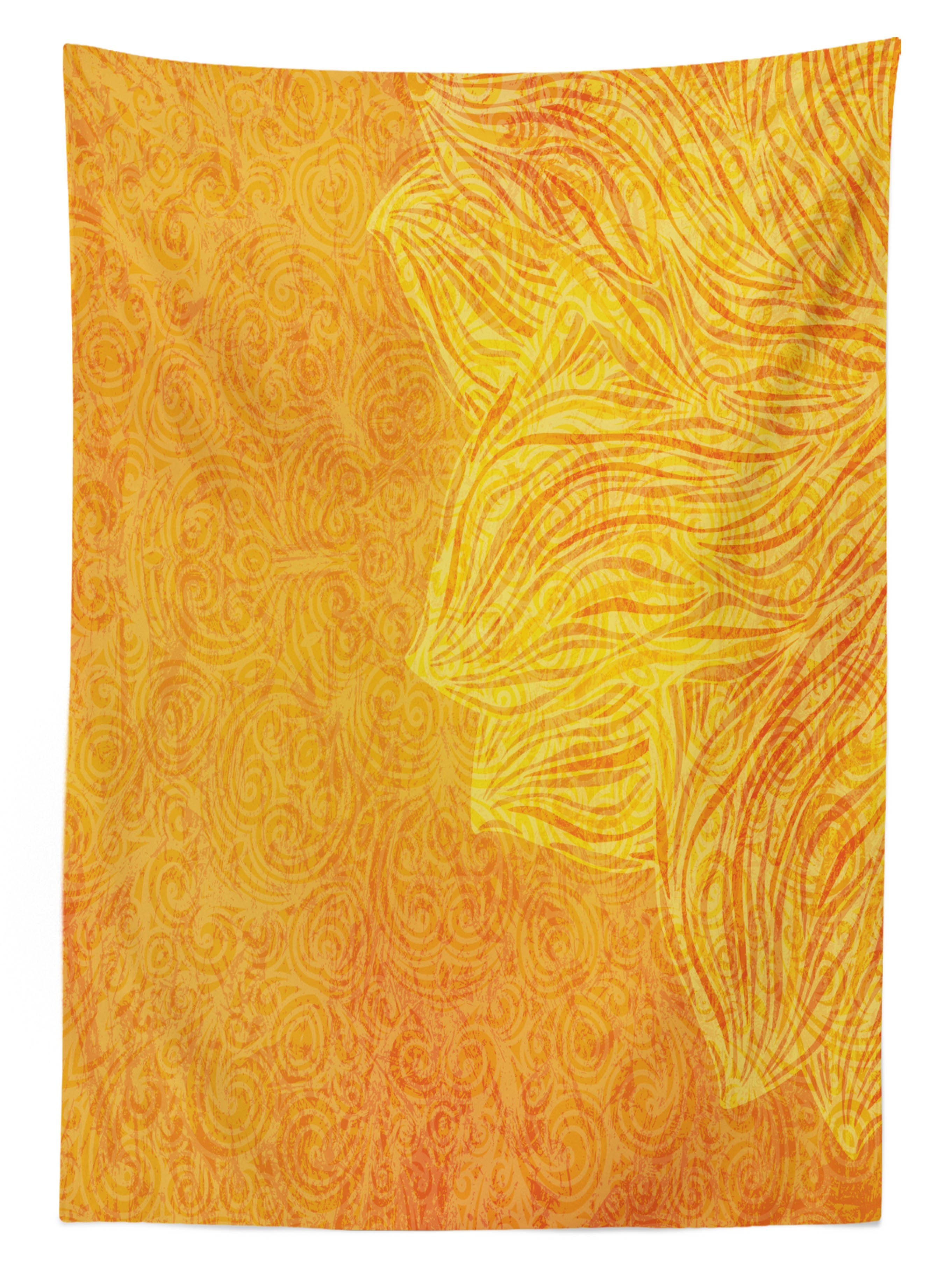 Waschbar Farben, den Für Farbfest Tibal Old Orange geeignet Grunge-Motiv Klare Bereich Abakuhaus Tischdecke Außen