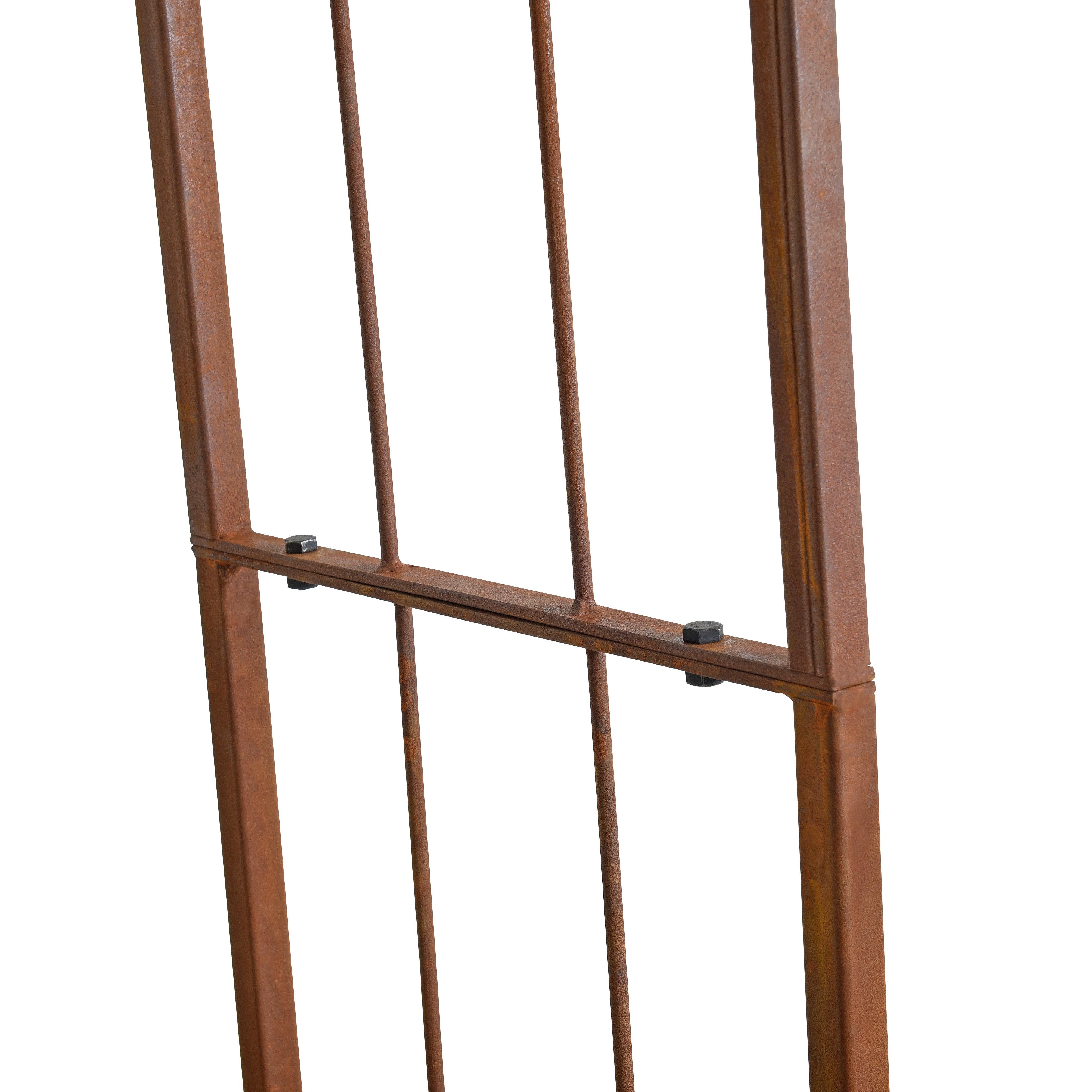 ESTEXO Rankgitter Rosenspalier Rosenbogen Torbogen 140 cm Rankhilfe Rost Metall Klette – Bild 5 von 5