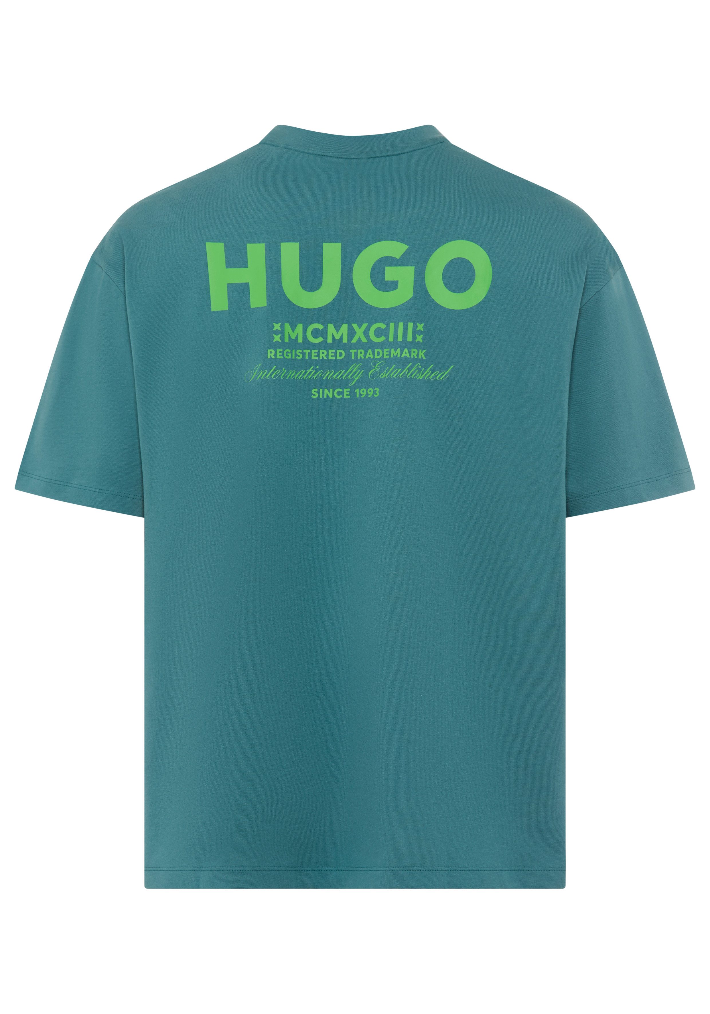 HUGO Blue T-Shirt Nalono mit Logodruck, Oversized Look mit Backprint günstig online kaufen