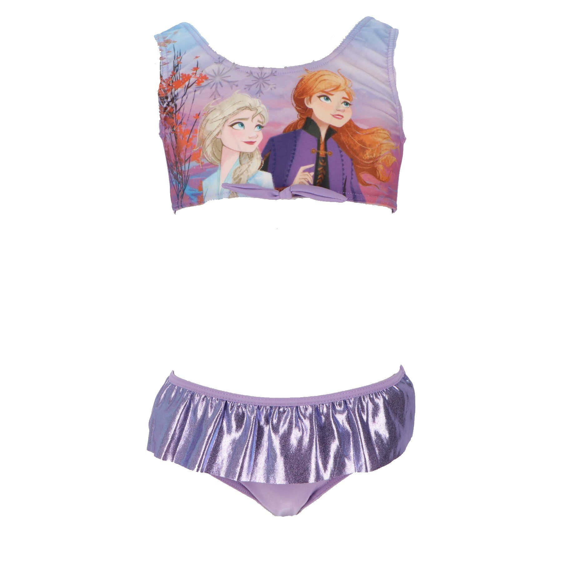 Disney Frozen Badeanzug Disney Die Eiskönigin Elsa Kinder Mädchen Bikini Gr. 98 bis 128 Lila