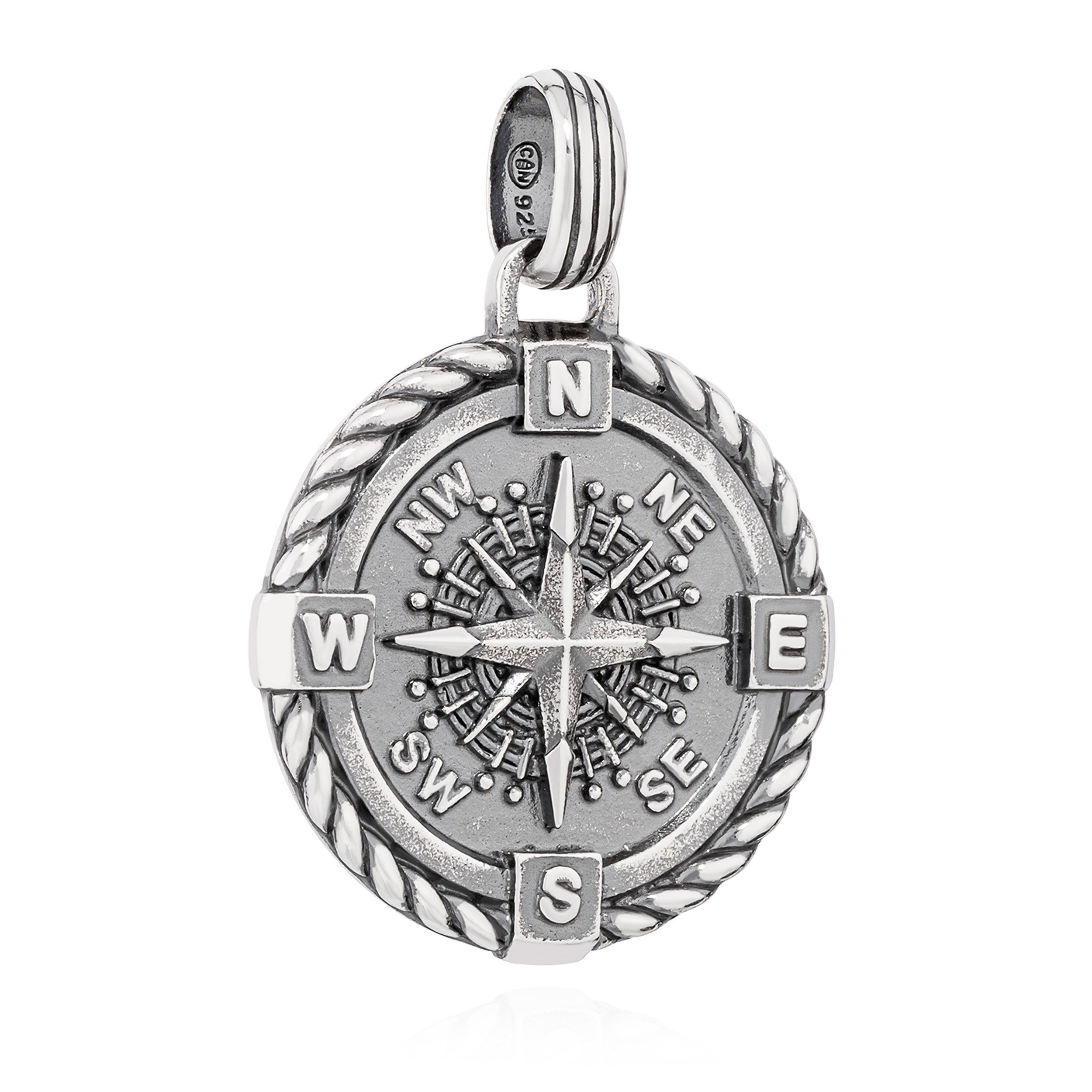 NKlaus Kettenanhänger 24cm Kettenanhänger Kompass 925 Sterling Silber Nords günstig online kaufen