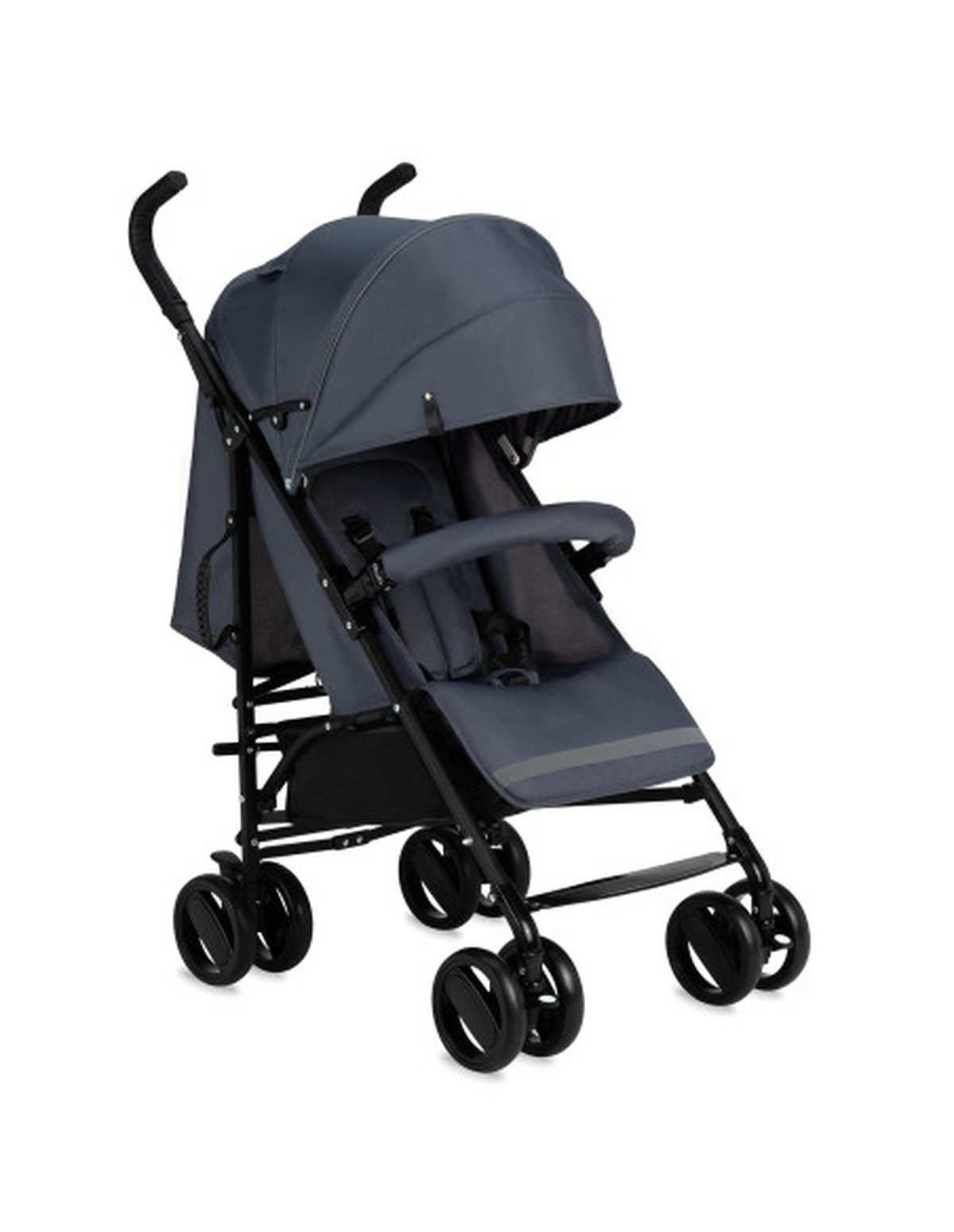 MoMi Kinder-Buggy MoMi AKIRA Kinderwagen in Grau - leicht, wendig, mit Faltmechanismus, verstellbare Rückenlehne und Fußstütze, abnehmbares Verdeck