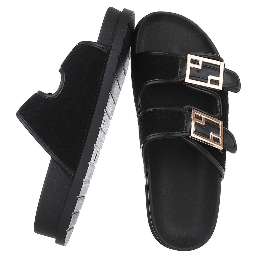 Ital-Design Bequeme Damen-Sandalen mit Schnallen fürs Freizeitstyling Panto günstig online kaufen
