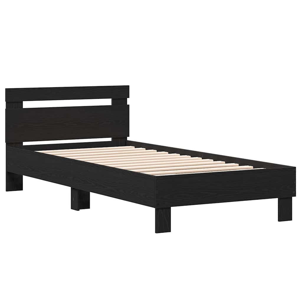 vidaXL Bett Bettgestell Schwarze Eiche 90 günstig online kaufen