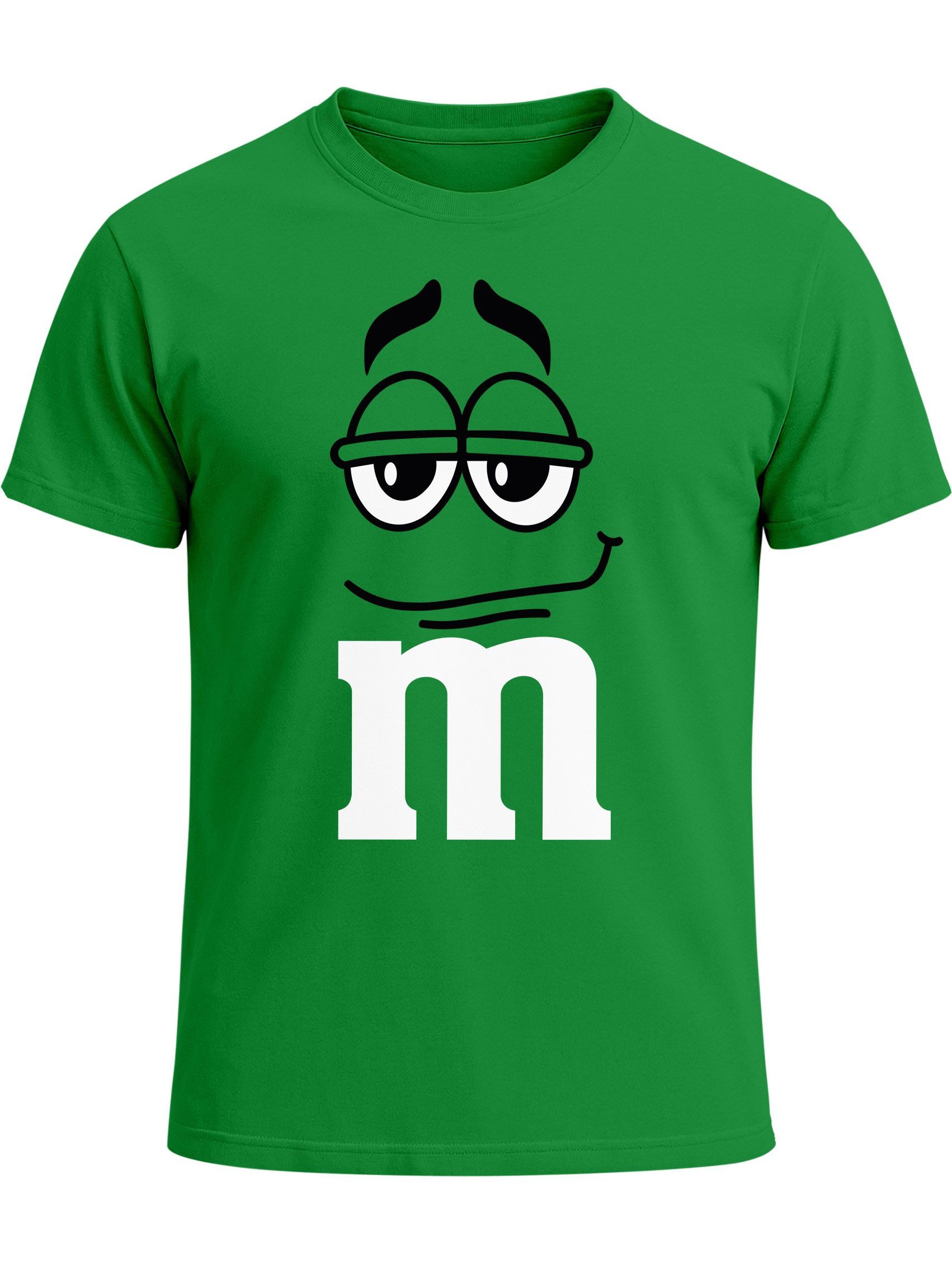 MoonWorks Print-Shirt Herren T-Shirt Fasching Karneval M Aufdruck Gruppenkostüm Verkleidung mit Print