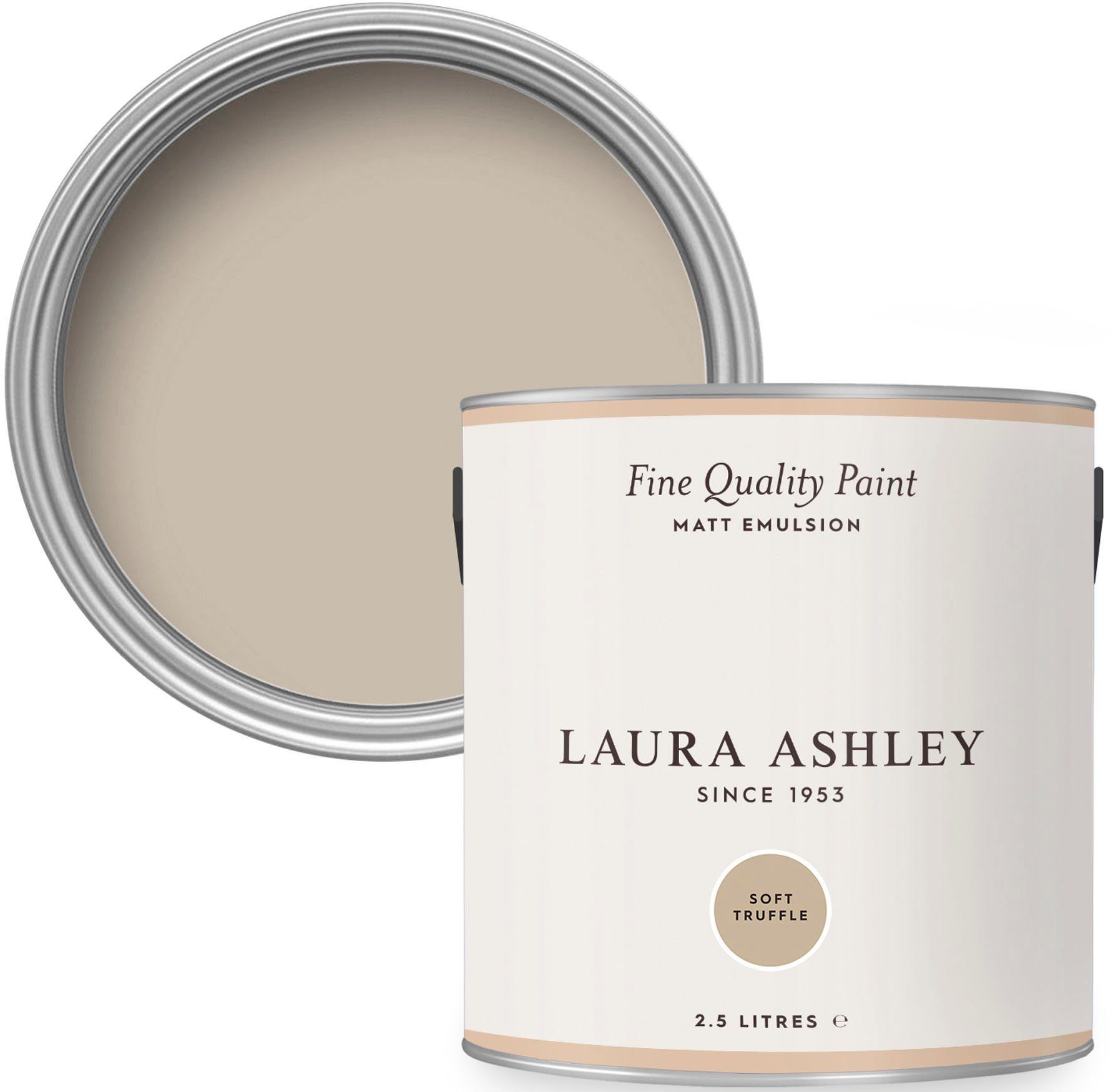 LAURA EMULSION MATT ASHLEY Wandfarbe Truffle Paint natural 2,5 matt, shades, Quality Fine Soft L