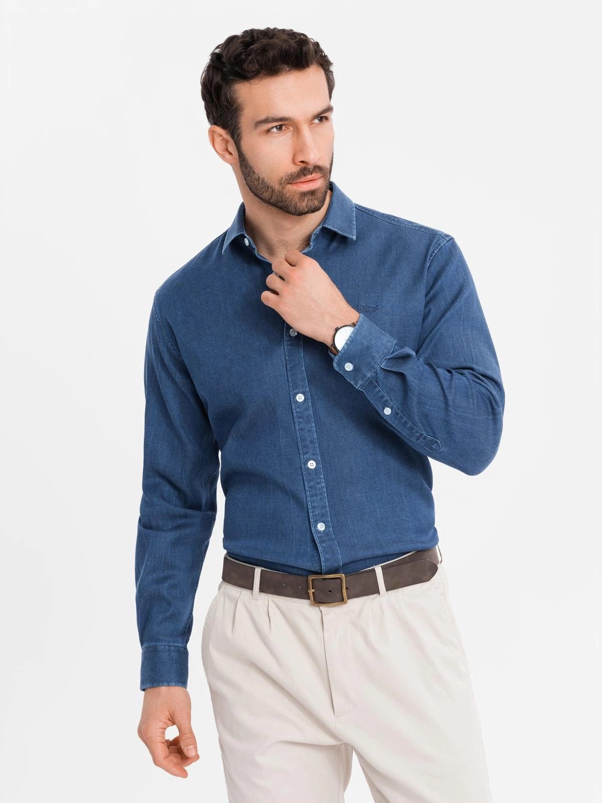OMBRE Jeanshemd Denim-Hemd mit Lyocell und günstig online kaufen