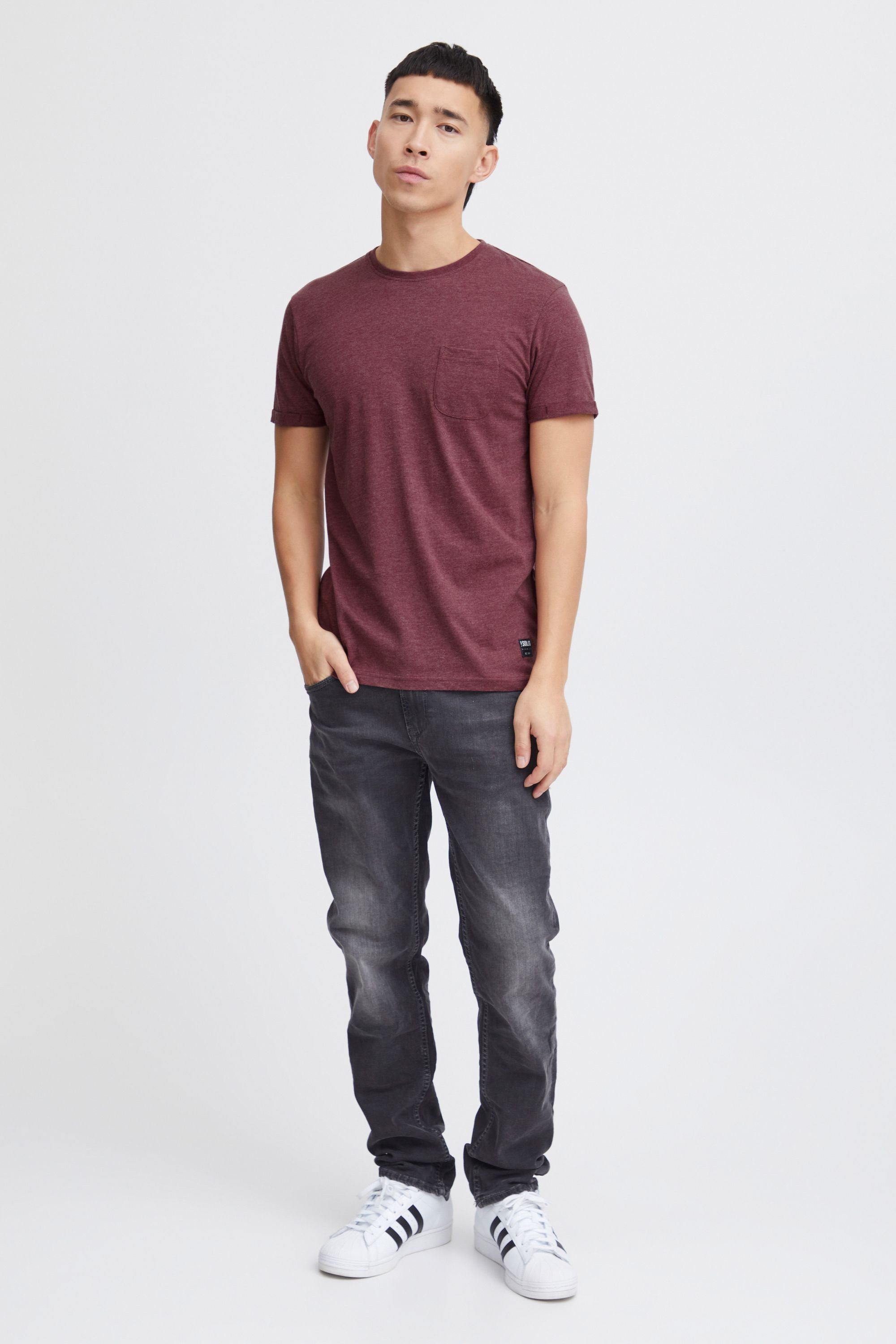 !Solid Rundhalsshirt SDBob Kurzarmshirt mit Brusttasche günstig online kaufen