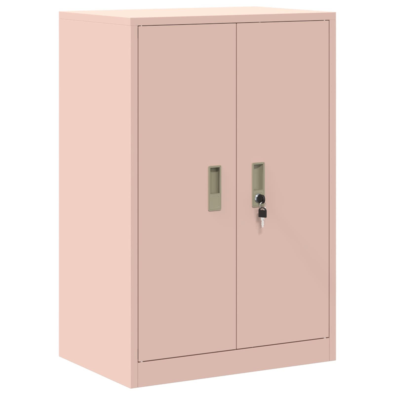vidaXL Aktenschrank 60 x 40 x 90 cm Aufbewahrungsschrank Rosa 60x40x90 cm Kaltgewalzter St