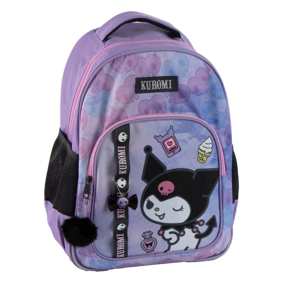 Hello Kitty Schulrucksack Kuromi Rucksack Kinder 42 cm für Mädchen Schule (1-tlg), Für Schule Freizeit und Reise