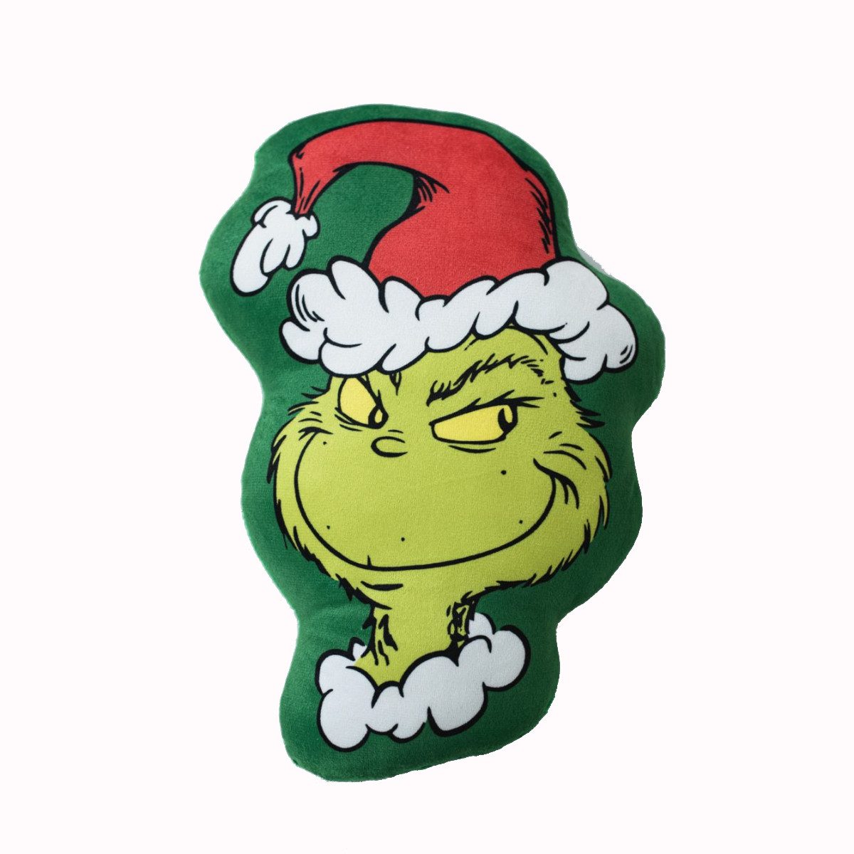The Grinch Dekokissen Formkissen Kuschelkissen mit weicher Fleece Oberfläche