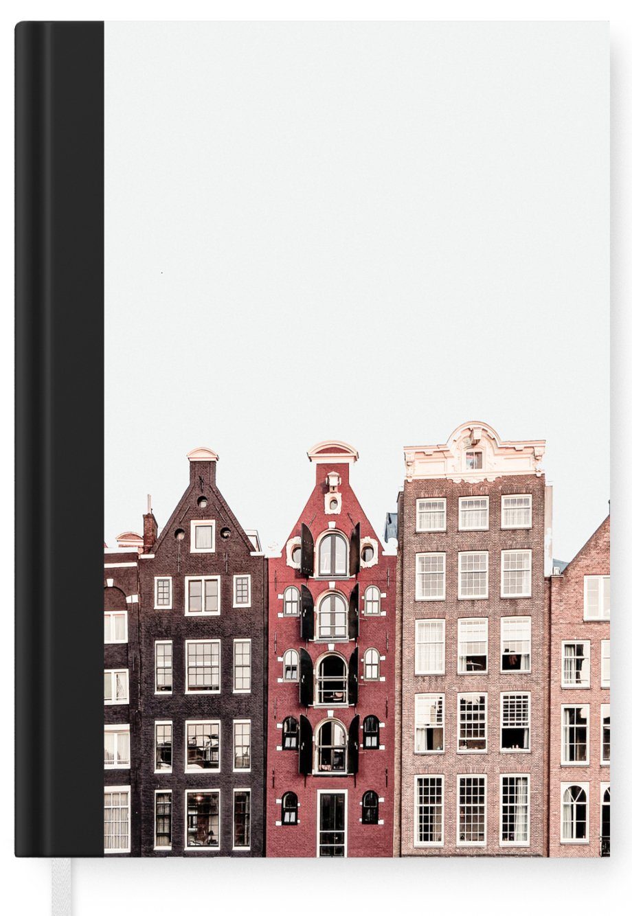 Merkzettel, Amsterdam - - Notizheft, A5, 98 Architektur Seiten, - Tagebuch, MuchoWow Häuser Journal, Notizbuch Straße, Haushaltsbuch