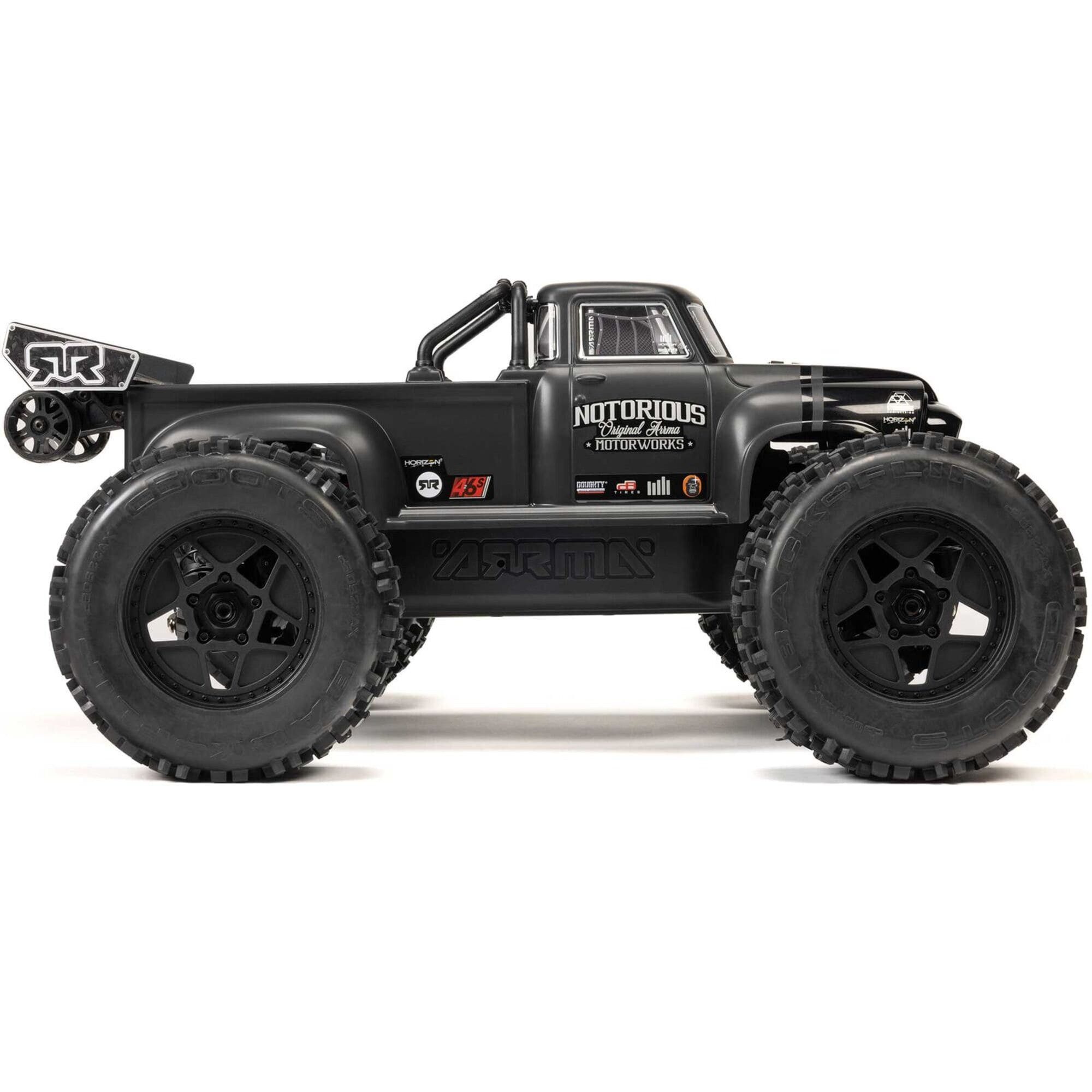 Arrma RC-Buggy Arrma 1:8 Maßstab Notorious 6S V6 4x4 BLX Brushless Stunt Truck RTR