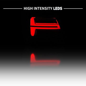 LLCTOOLS Rückleuchte Hell ausleuchtende LED Rückleuchte mit E-Prüfzeichen für VW Polo, 6R 6C (2011-2017), Rücklicht, Bremslicht, Nebelschlussleuchte, Blinklicht und Rückfahrlicht, LED fest integriert, Voll LED, Dynamischer Blinker, Hochwertiges LED Rücklicht Auto mit Bremsfunktion