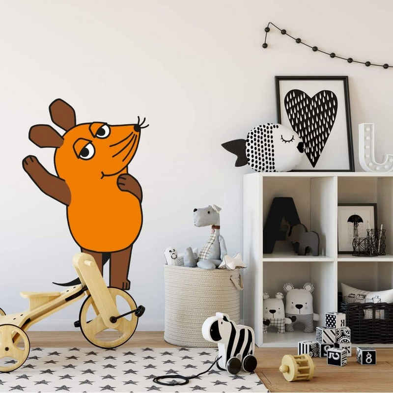 Die Sendung mit der Maus Wandtattoo »Kinderzimmer Wandtattoo Die orangene Maus winkt Aufkleber Wandsticker Deko«