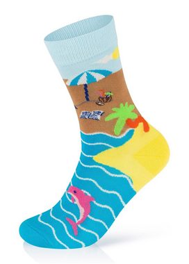 Happy Socks Basicsocken 3-Pack Little House-Beach Break-Rubber Duck gekämmte Baumwolle