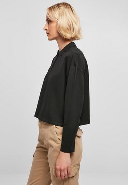 URBAN CLASSICS Poloshirt Urban Classics Damen Ladies Short Oversized Polo Longsleeve (1-tlg)