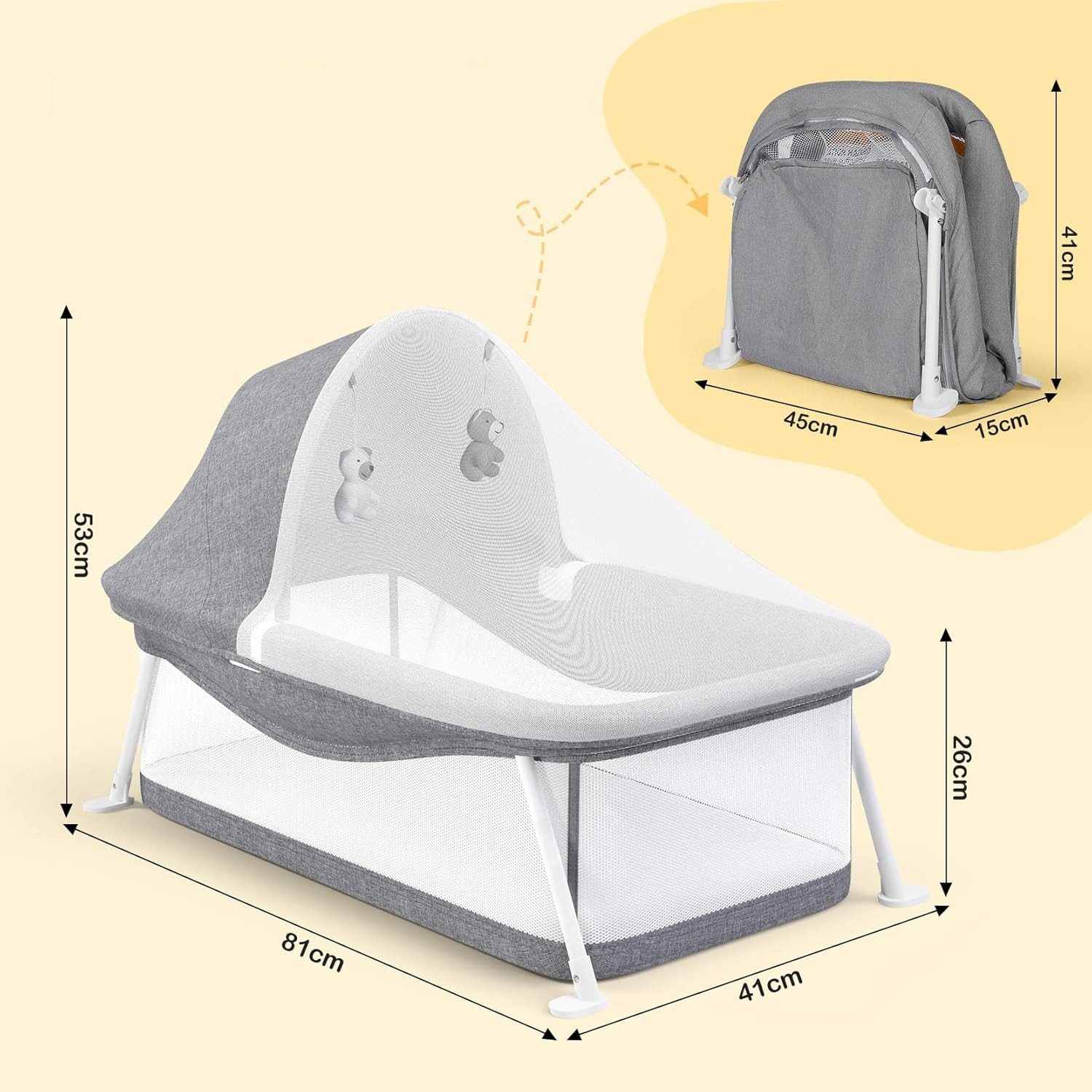 Ezebaby Babybett Baby Reisebett geeignet für günstig online kaufen