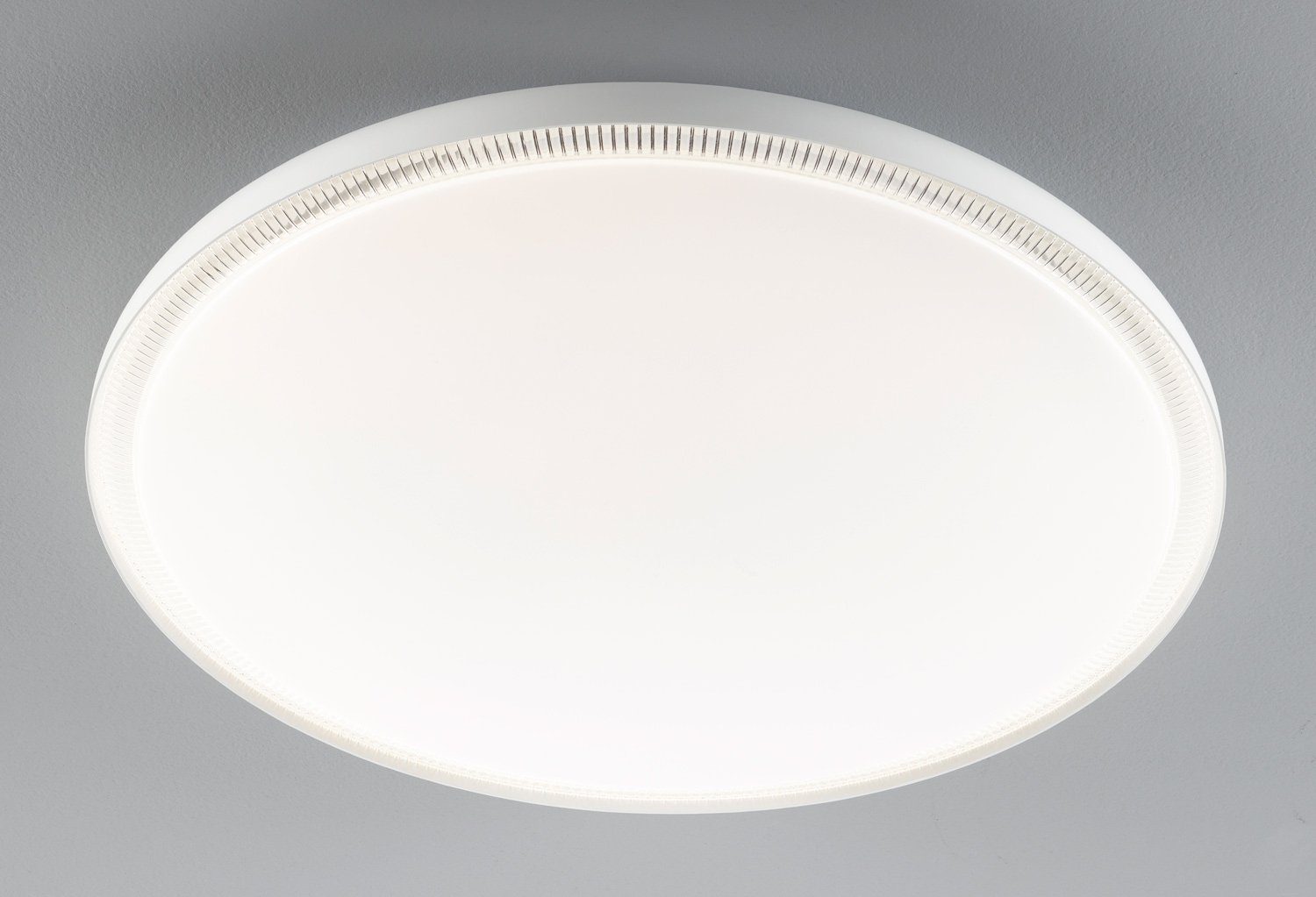 casa NOVA LED Deckenleuchte BOTT, 1-flammig, Ø 42 cm, Weiß, Metall, Acryl, Anpassung der Farbtemperatur, LED fest integriert, Neutralweiß, Warmweiß, Tageslichtweiß, LED Deckenlampe