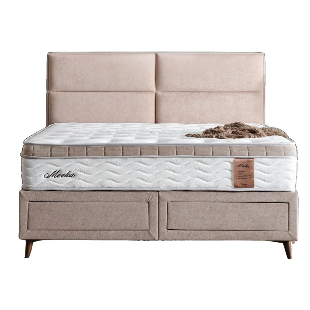 Villa Möbel Boxspringbett Mokka (Bett), XXL-Bettkasten mit Gasdruckfedern  mühelos & geräumig