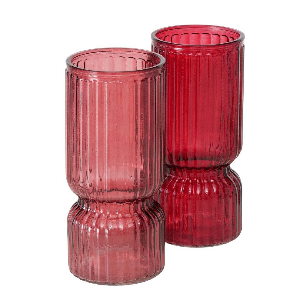 BOLTZE GRUPPE GmbH Dekovase Boltze Vase Lojano, Höhe 24,5cm, Rot oder Dunkelrot, 1 Stück 2057808
