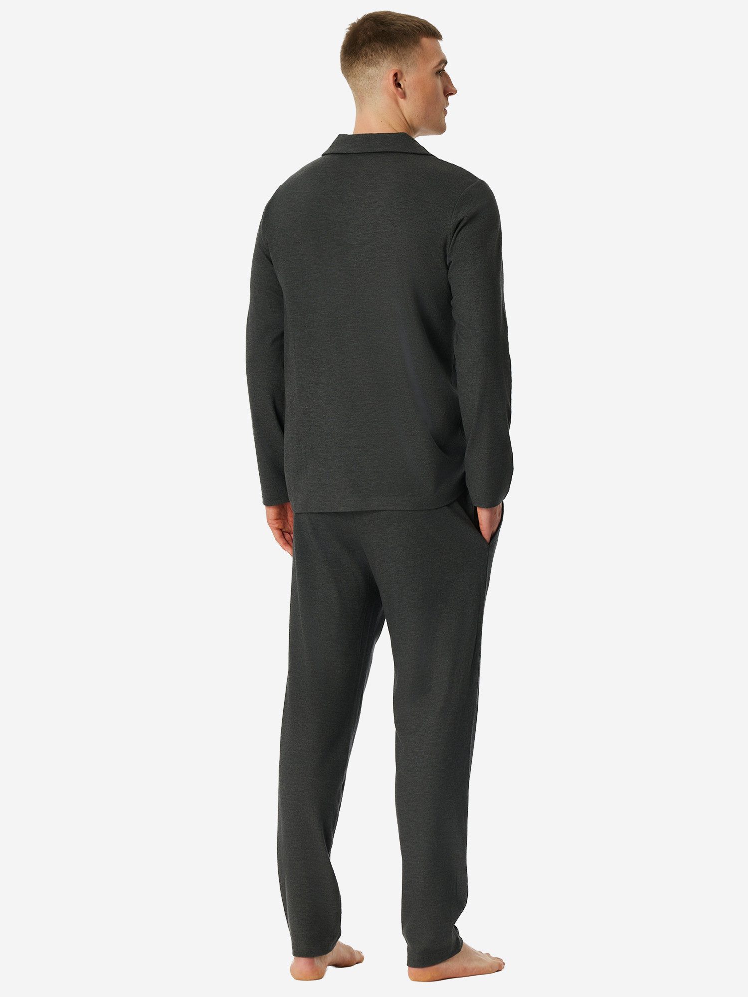 Schiesser Pyjama Selected Premium Warming (2 tlg) schlafanzug schlafmode bequem