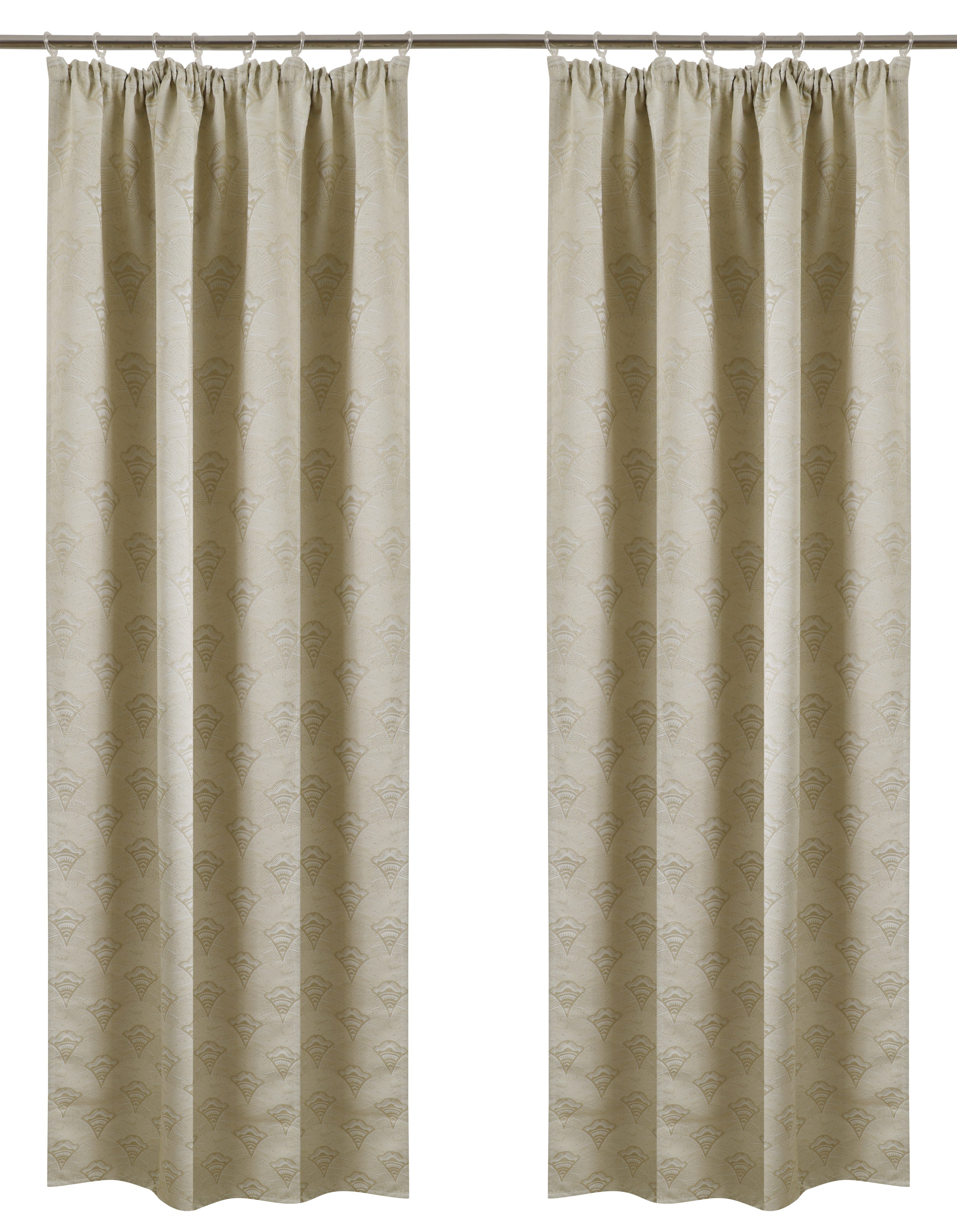 Bruno Banani Verdunkelungsvorhang Alessio (1 St), Kräuselband, verdunkelnd, Polyester, Elegantes Muster, Jacquard, verdunkelnder Vorhang, blickdicht,modern – Bild 2 von 5