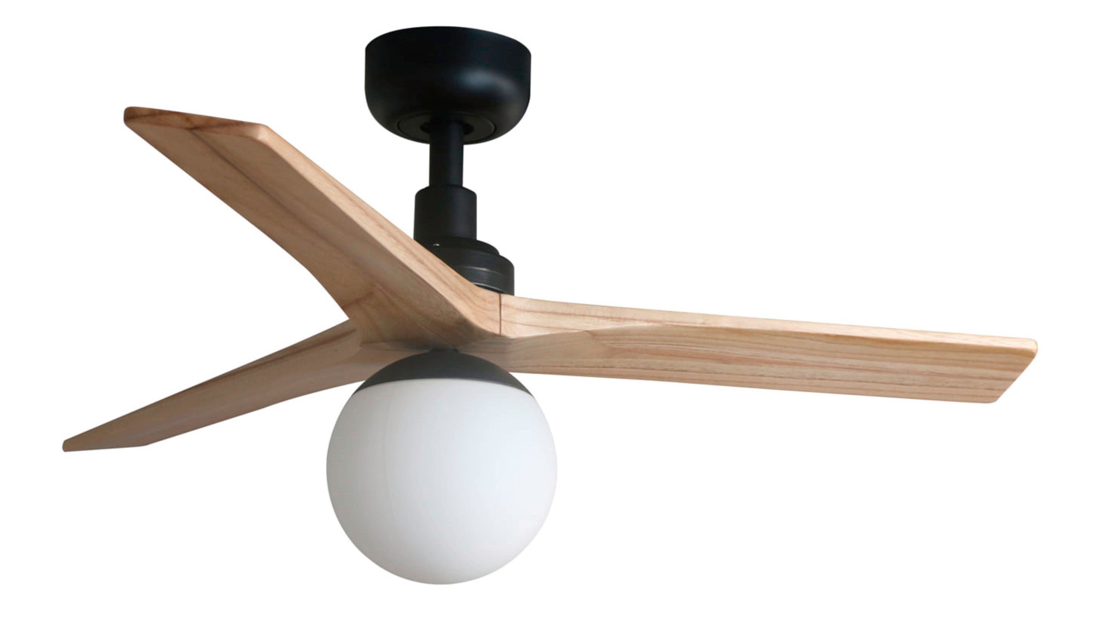 FARO Barcelona Deckenventilator DC Deckenventilator Klim S SW-EI mit Licht, Timer