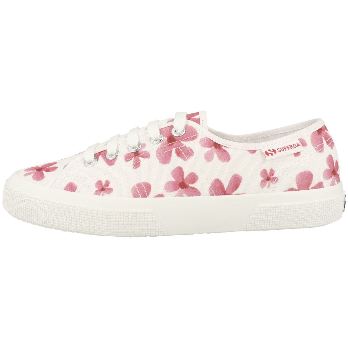 Superga 3750 Flower Print Leggera Damen Sneaker Turnschuhe, Sportschuhe, Freizeitschuhe, Halbschuhe, Schnürschuhe