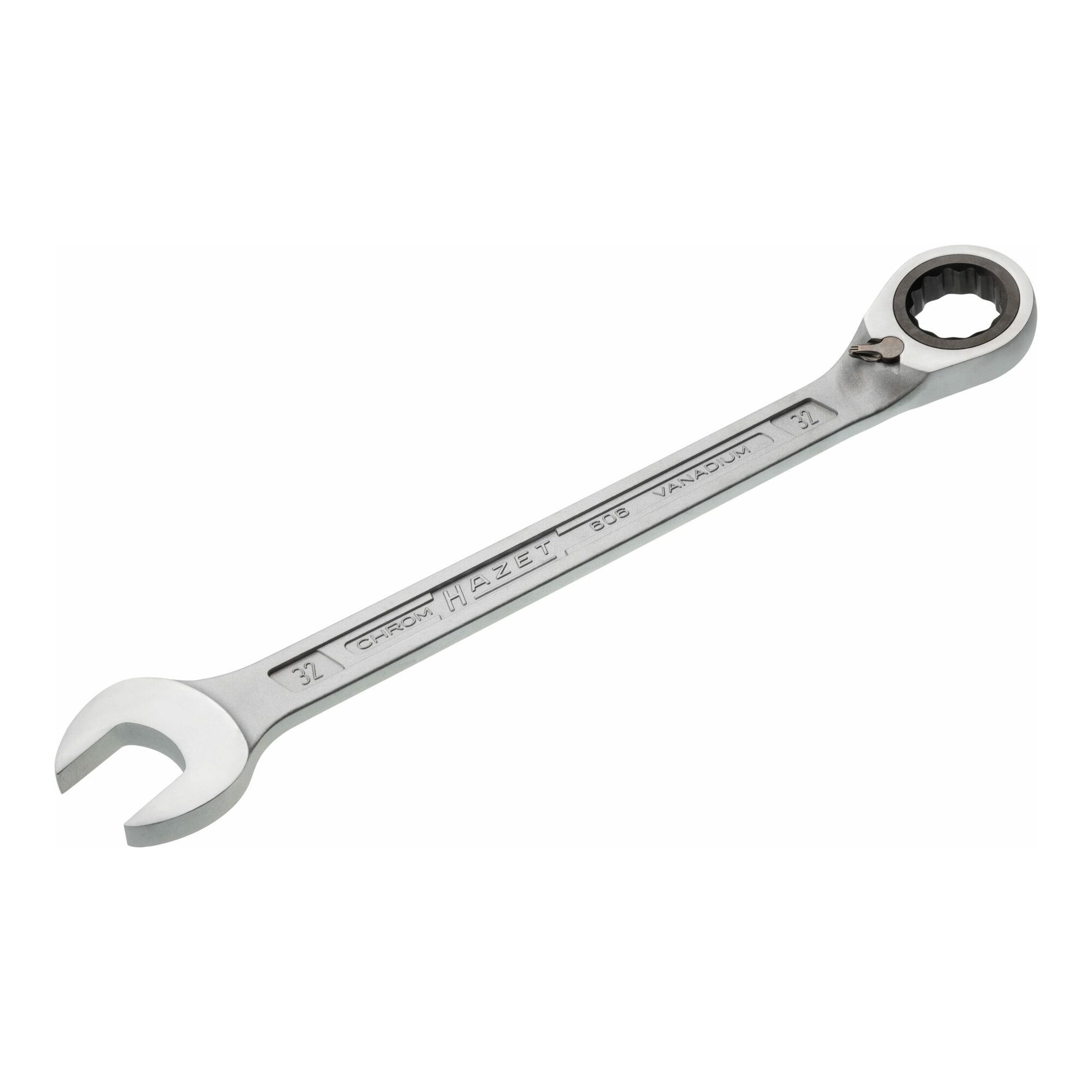 HAZET Ratschenringschlüssel HAZET Knarren-Ring-Maulschlüssel 606-32 32 mm