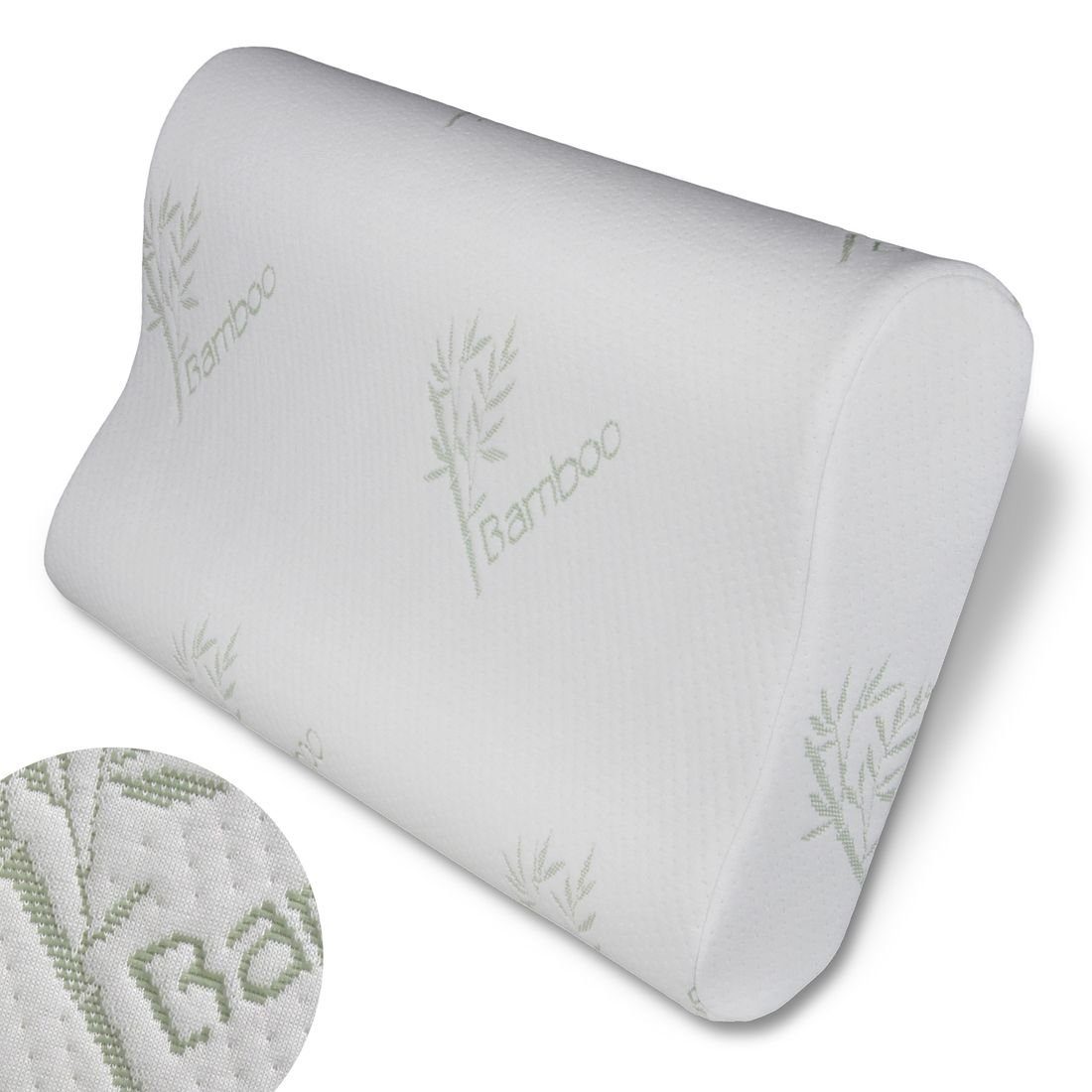 Visko-Kissen yourGEAR Bamboo mit allergikerfreundlichem & Foam Kopfkissen Bezug, Memory cm Visco-Vollschaum - yourGEAR 60x35x11,5 Kissen