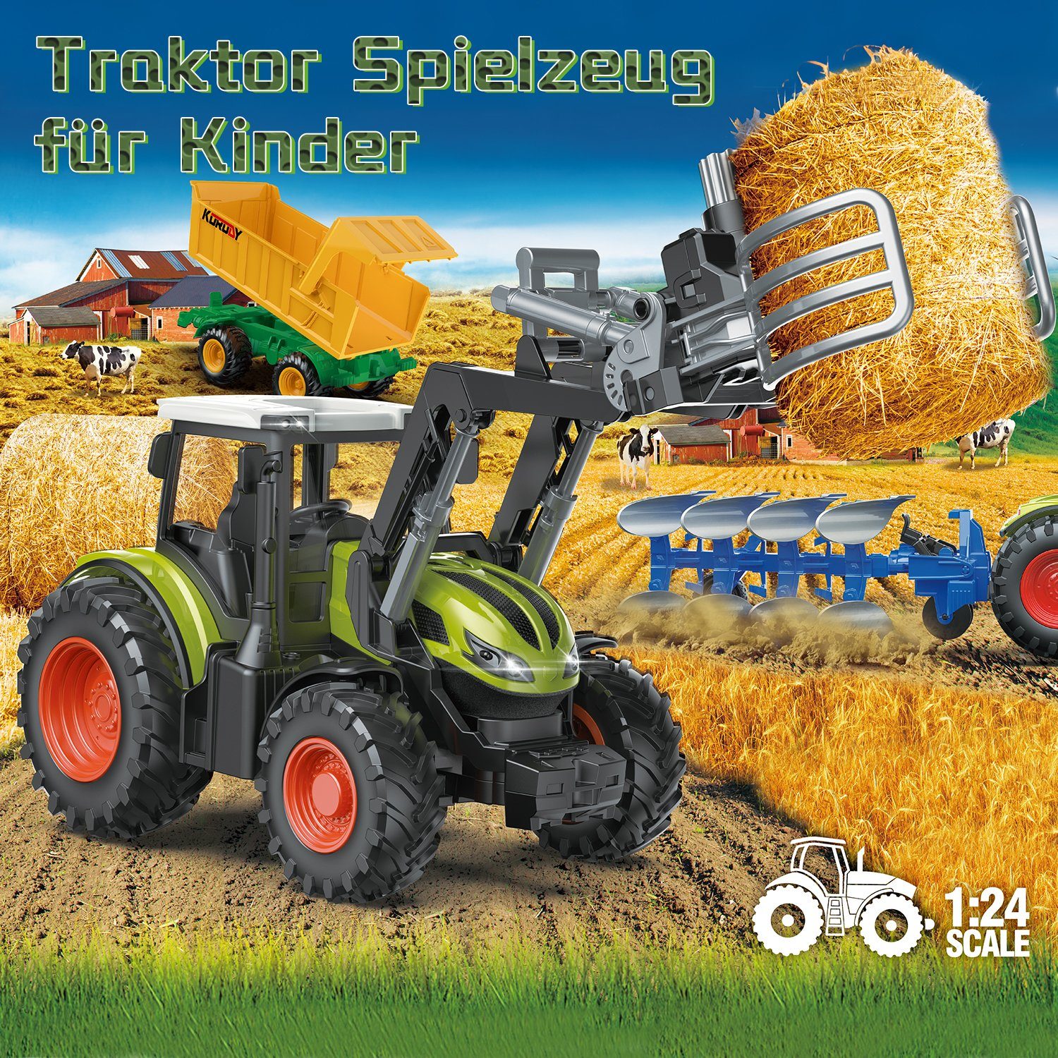 Esun Spielzeug-Traktor Traktor Spielzeug ab 3 4 5 Jahre, Bauernhof Spielzeu günstig online kaufen