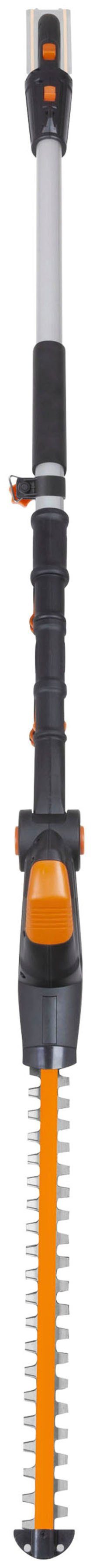 Worx Akku-Heckenschere 20V WG252E.9, Teleskopstiel 3,6m, 45cm, bis 3,6 m Arbeitshöhe, Mit längenverstellbaren Teleskopstiel für hohe Reichweite bis 3.6m