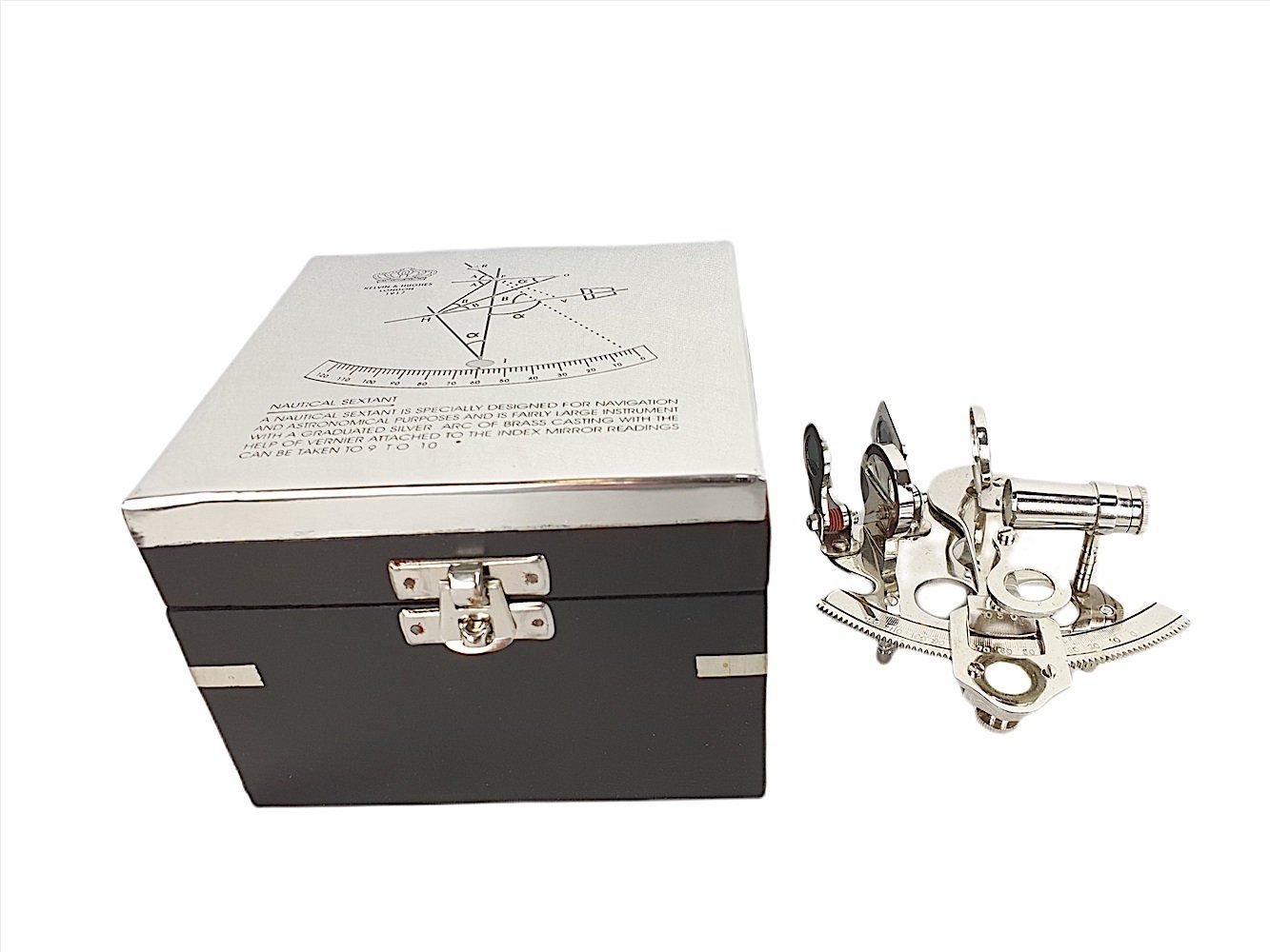 Dekoobjekt Sextant Spiegelsextant Marinesextant aus Messing