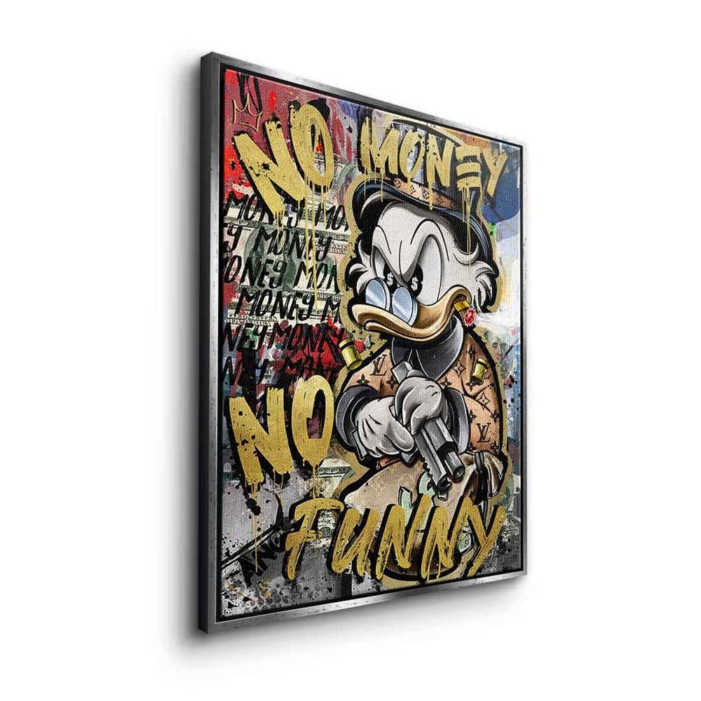 No Limitiertes Duck Kunstwerk Money - - Rahmen Wandbild Leinwandbild, DOTCOMCANVAS® goldener Luxus
