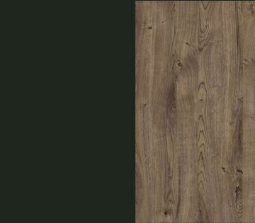 Helvetia Nachtkonsole Nachttisch Evora (Elda) 24ZRJU22 grün / eiche lefkas (61400553) #dv54 (Evora, 1 St., 1-teilig), 52cm grün / Eiche Lefkas mit 2 Schubladen und einem offenem Fach