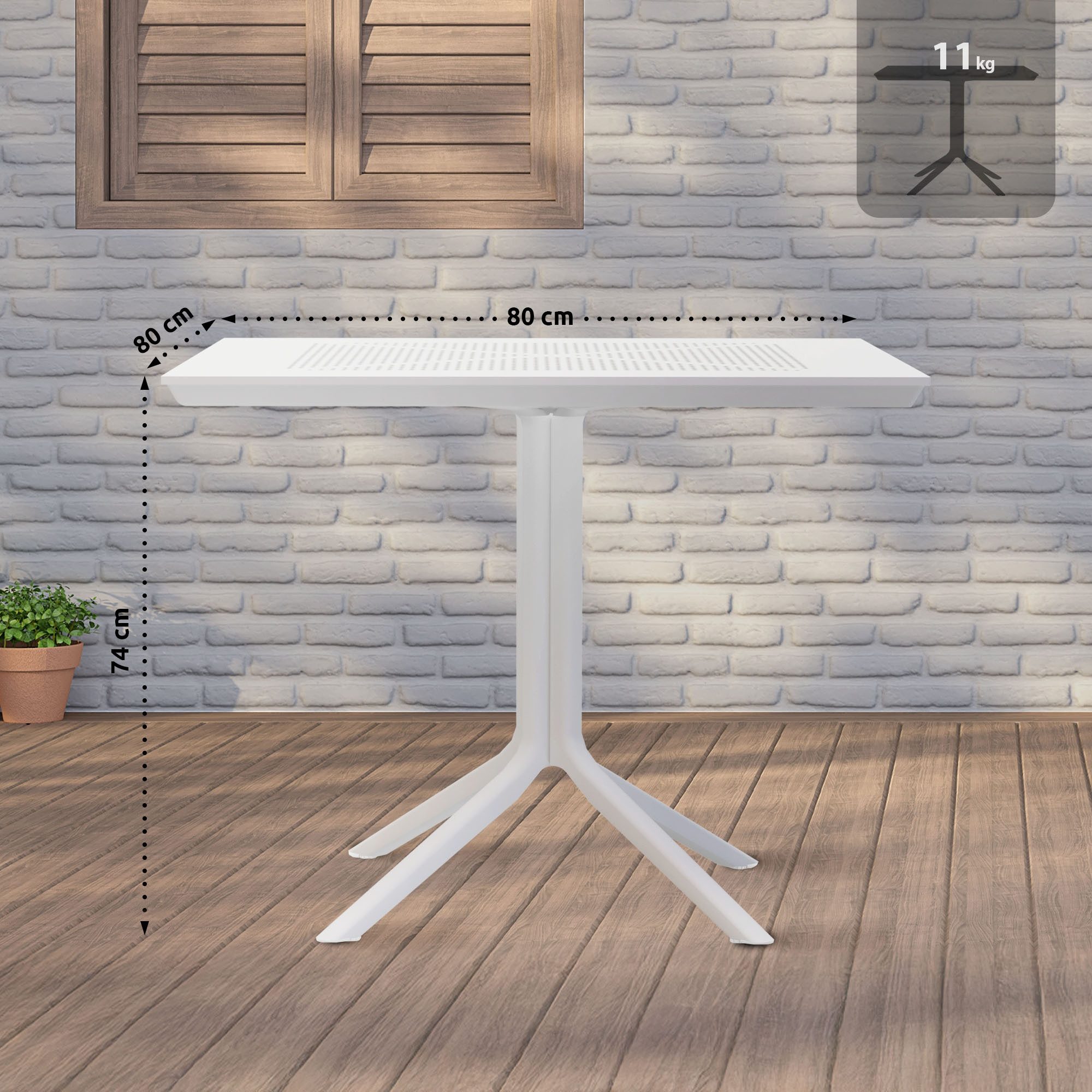 CLP Gartentisch Tisch Lenval 80x80 cm, günstig online kaufen