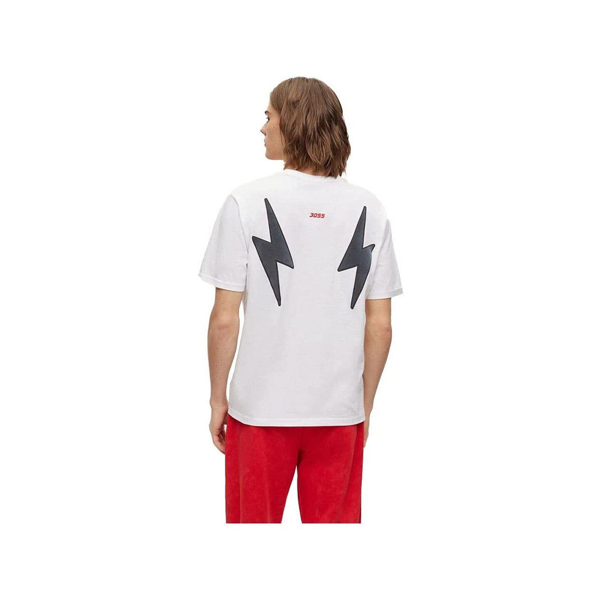 fit (1-tlg) regular BOSS T-Shirt ORANGE weiß BOSS
