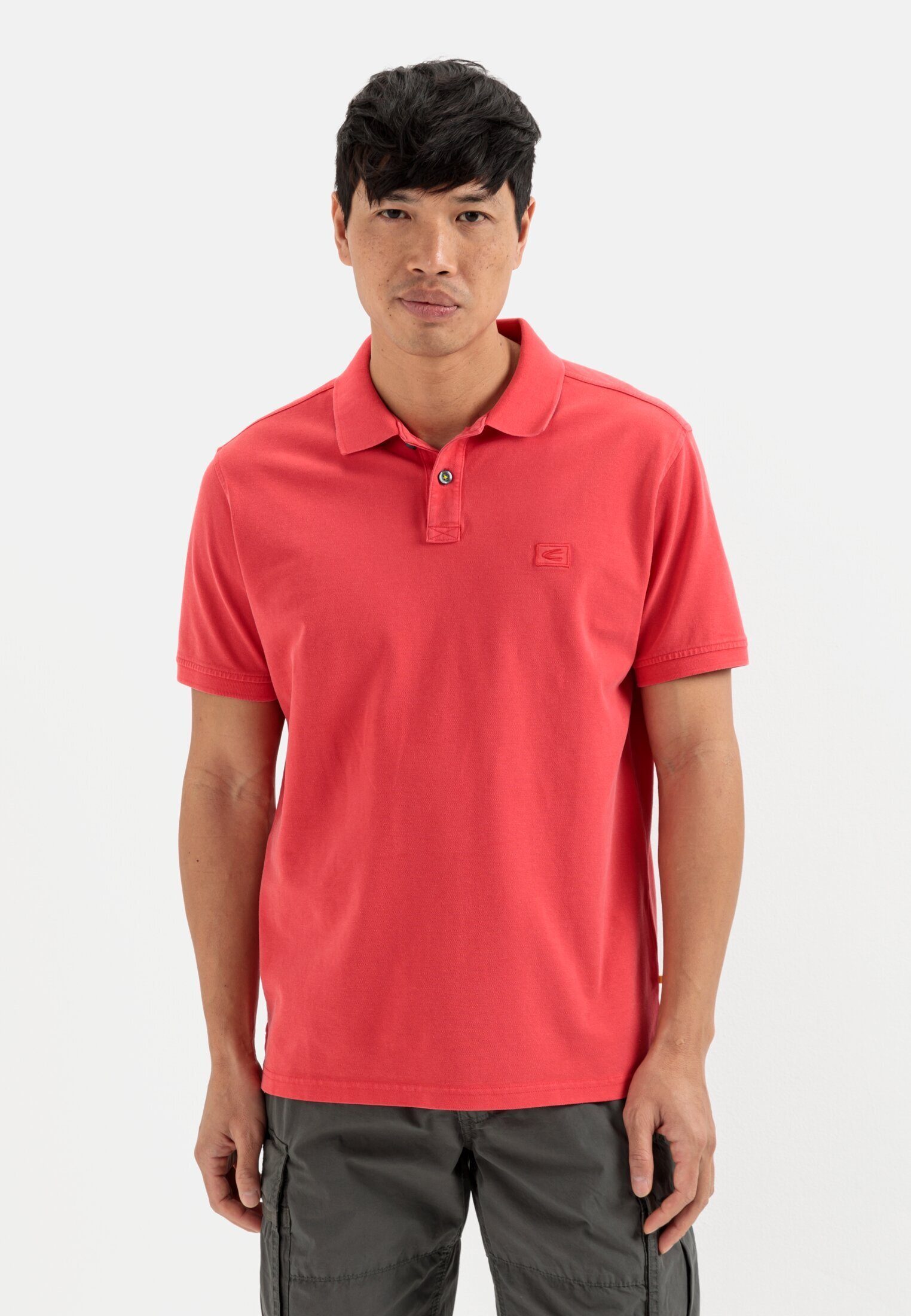 camel active Poloshirt aus reiner Baumwolle Shirts_Poloshirt Rot