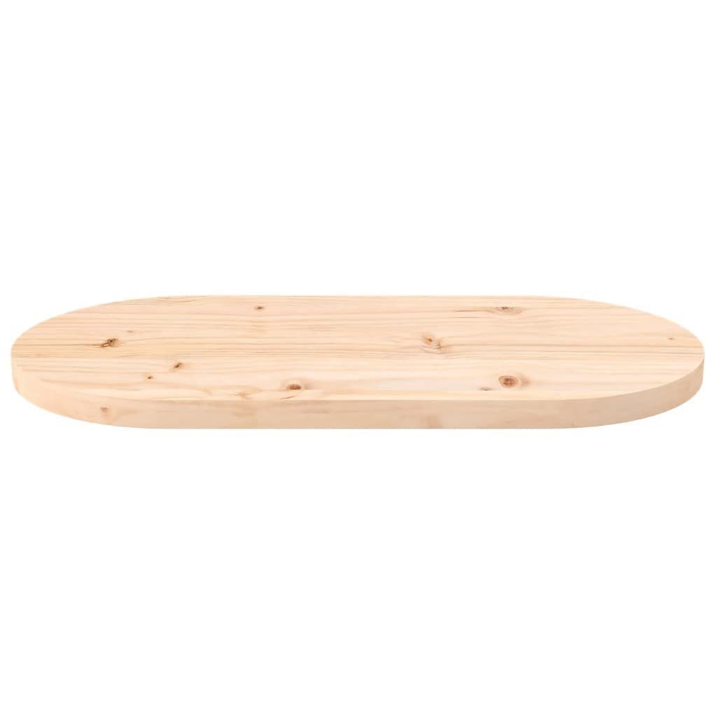 cm furnicato St) Tischplatte 60x30x2,5 Kiefer (1 Massivholz Oval