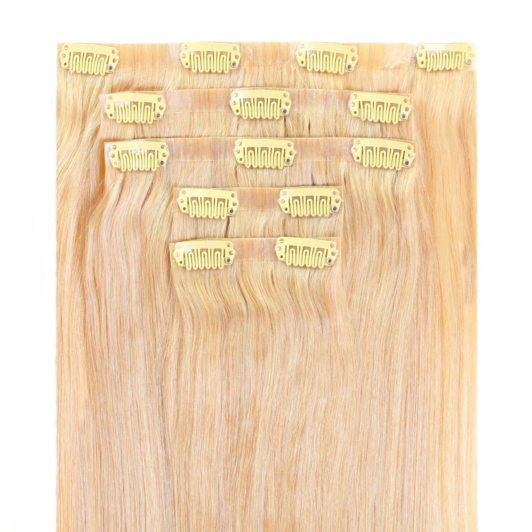 hair2heart Echthaar-Extension Seamless Clip Extensions #9/0 Lichtblond 30cm | Haarverlängerungen