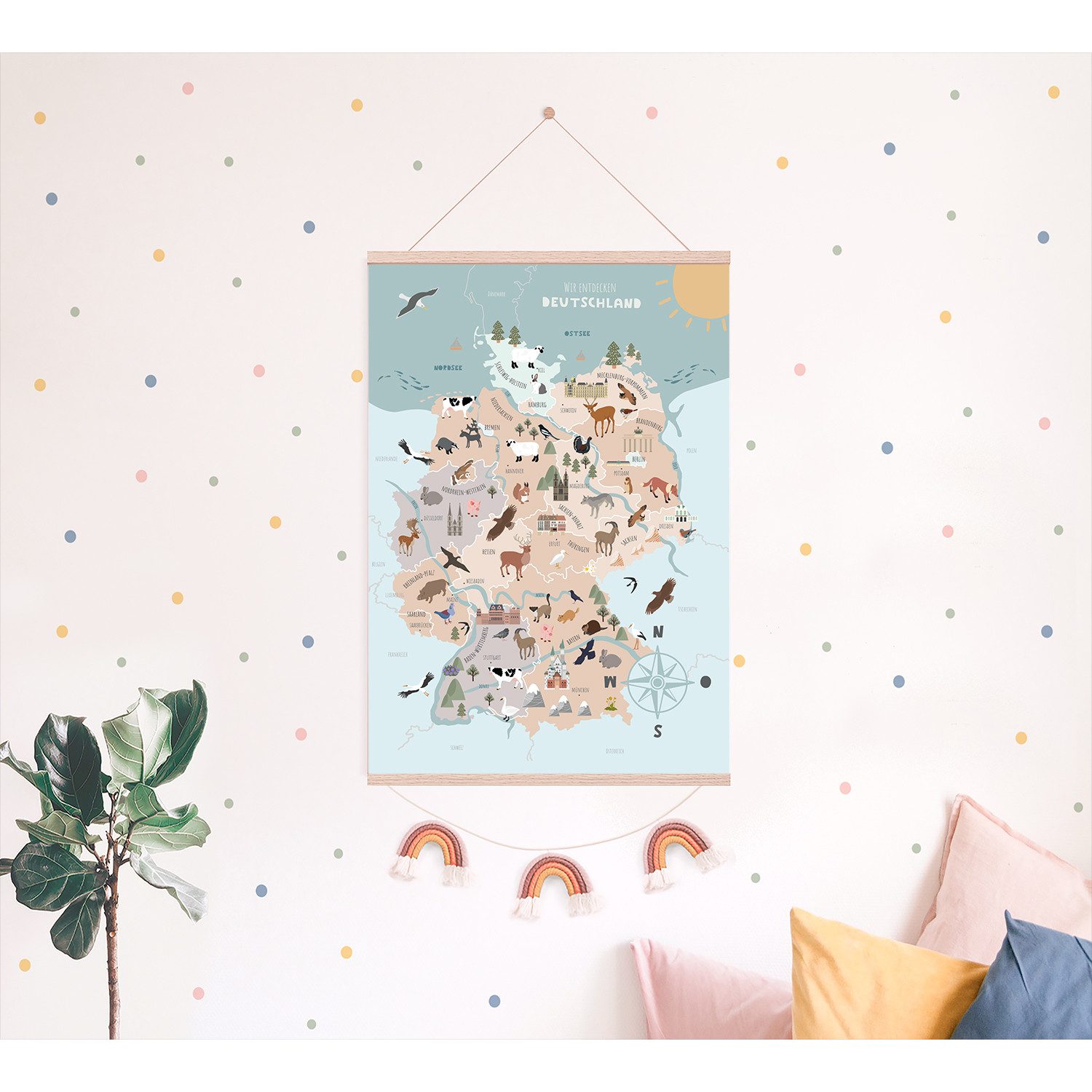 MeinBaby123® Poster Lernposter, Bilder Kinderzimmer Deko, günstig online kaufen