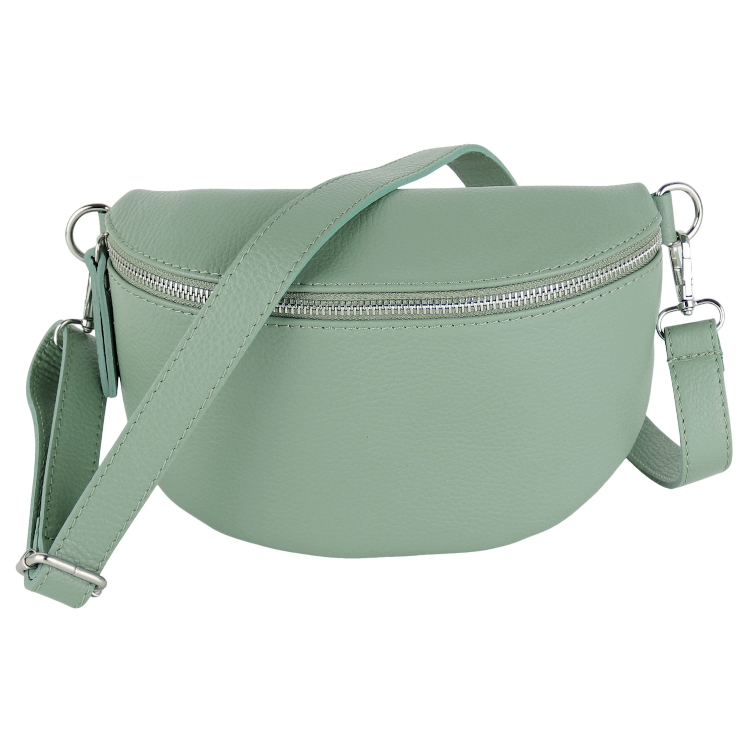 Bauchtasche Damen, Echtleder, Leder, Made in Italy, Umhängetasche, Brusttasche