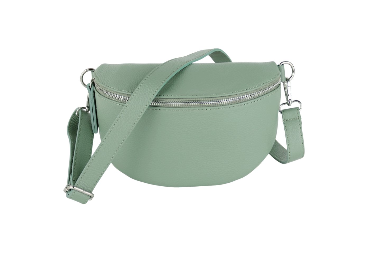 MIRROSI Bauchtasche Damen, Echtleder, Leder, Made in Italy, Umhängetasche, Brusttasche, (Schultertasche für jeden Anlass (1 Tasche & 1 Gurt), 3 Größen auswählbar), Crossbody Bag, Damen Taschen verstellbaren Schulterriemen
