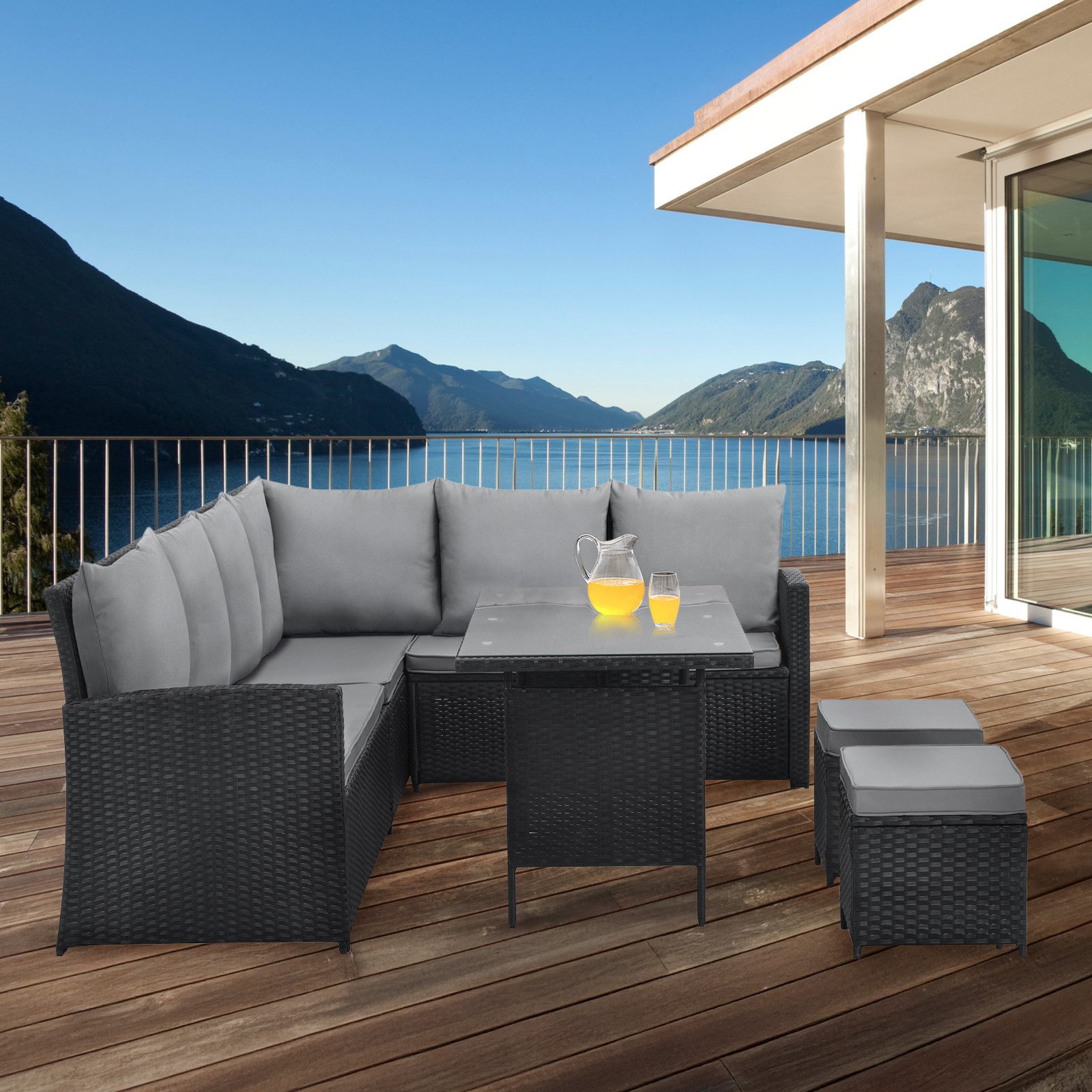SVITA Loungeset MONROE, (Set, 4-tlg., Gartenlounge), günstig online kaufen