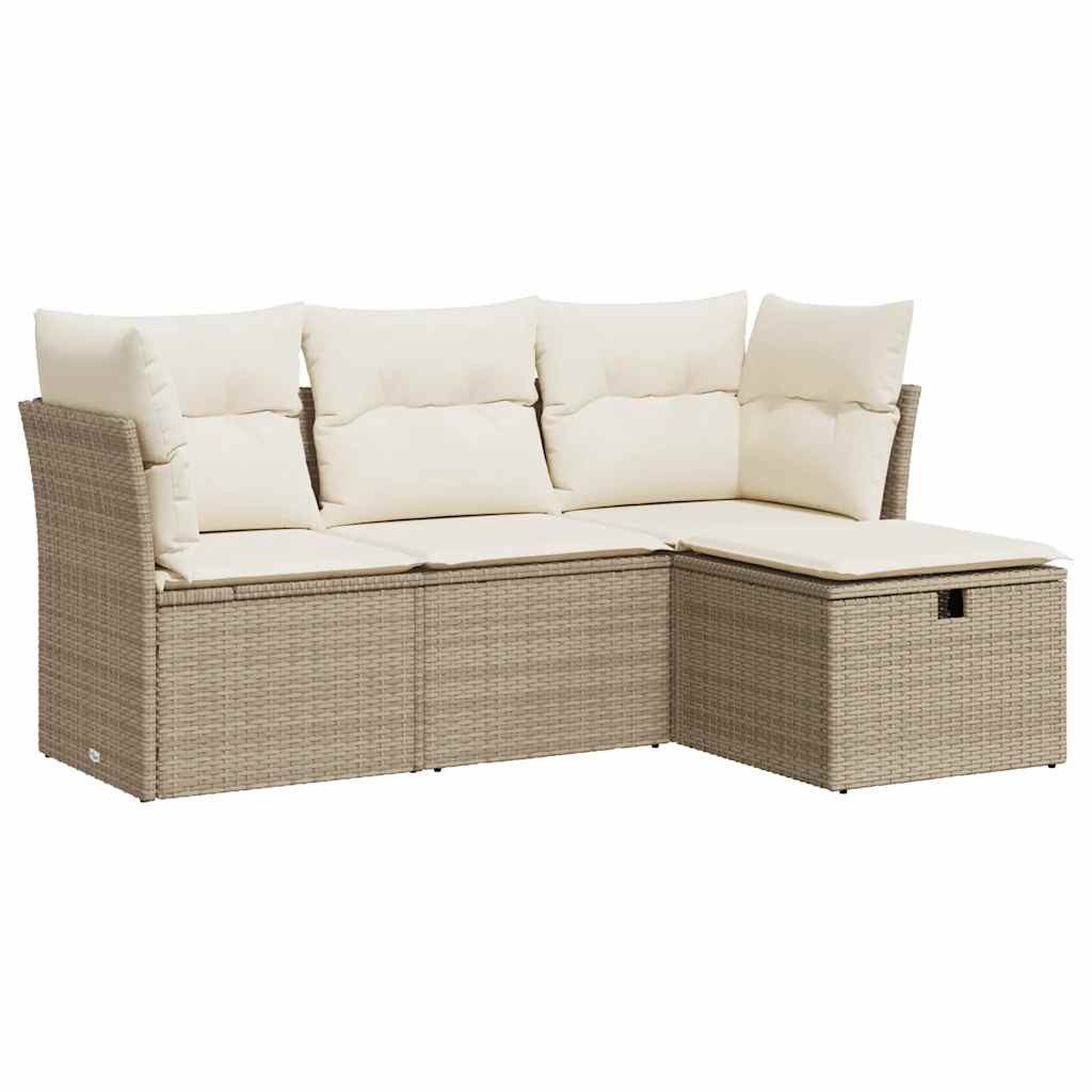 vidaXL Gartenlounge-Set 4-tlg. Garten-Sofagarnitur mit Kissen günstig online kaufen