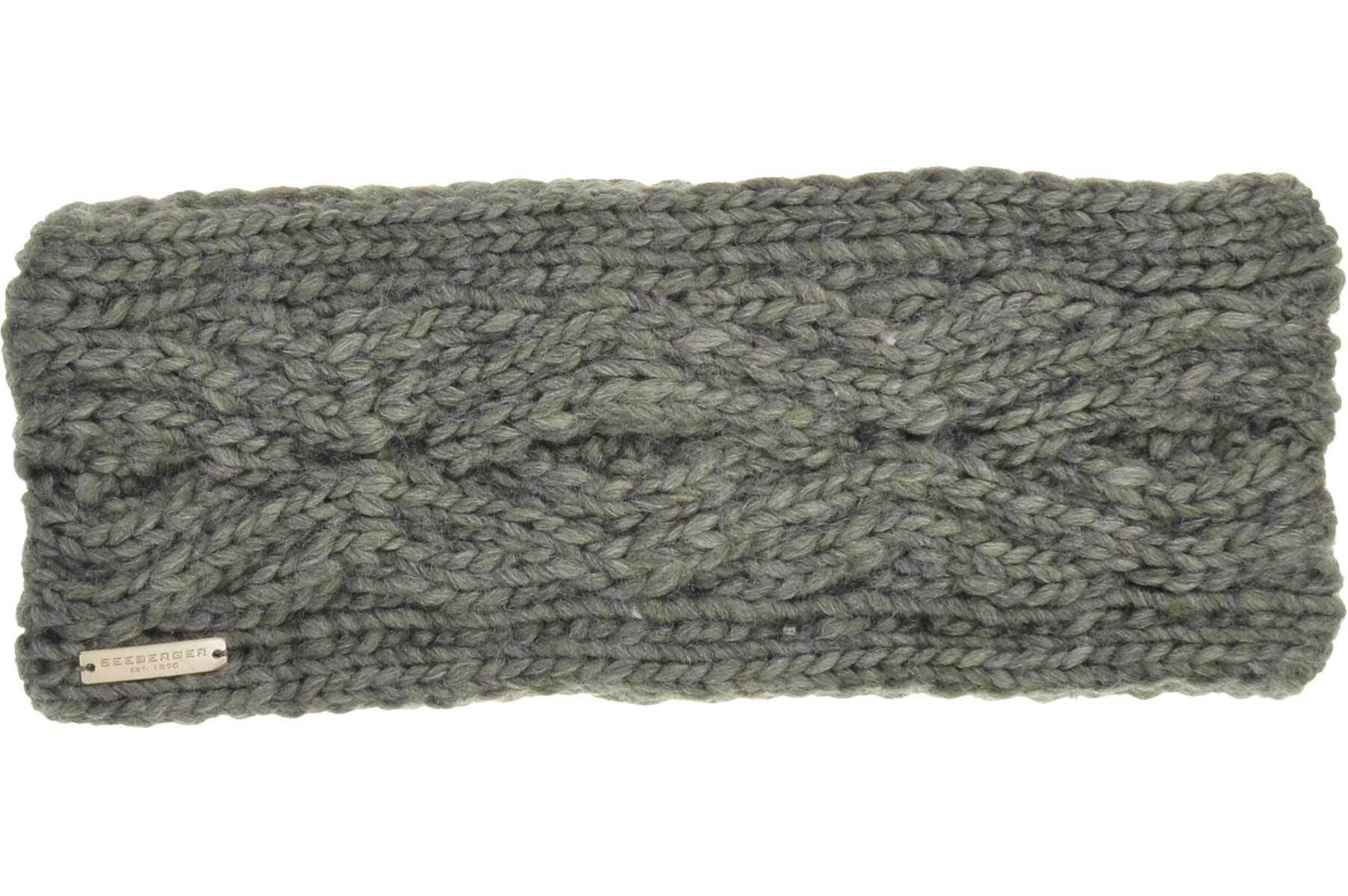 Seeberger Stirnband oliv Stirnband Zopfmuster mit Strick 19177-0