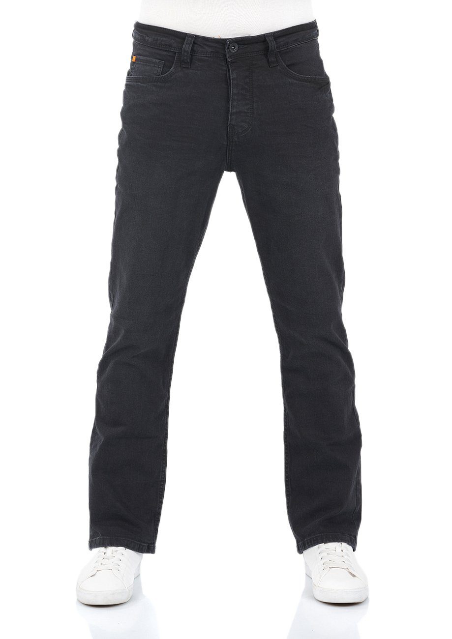 mit (B122) Denim Denim Herren RIVFalko Boot riverso Fit Cut Stretch Bootcut-Jeans Hose Black Jeanshose